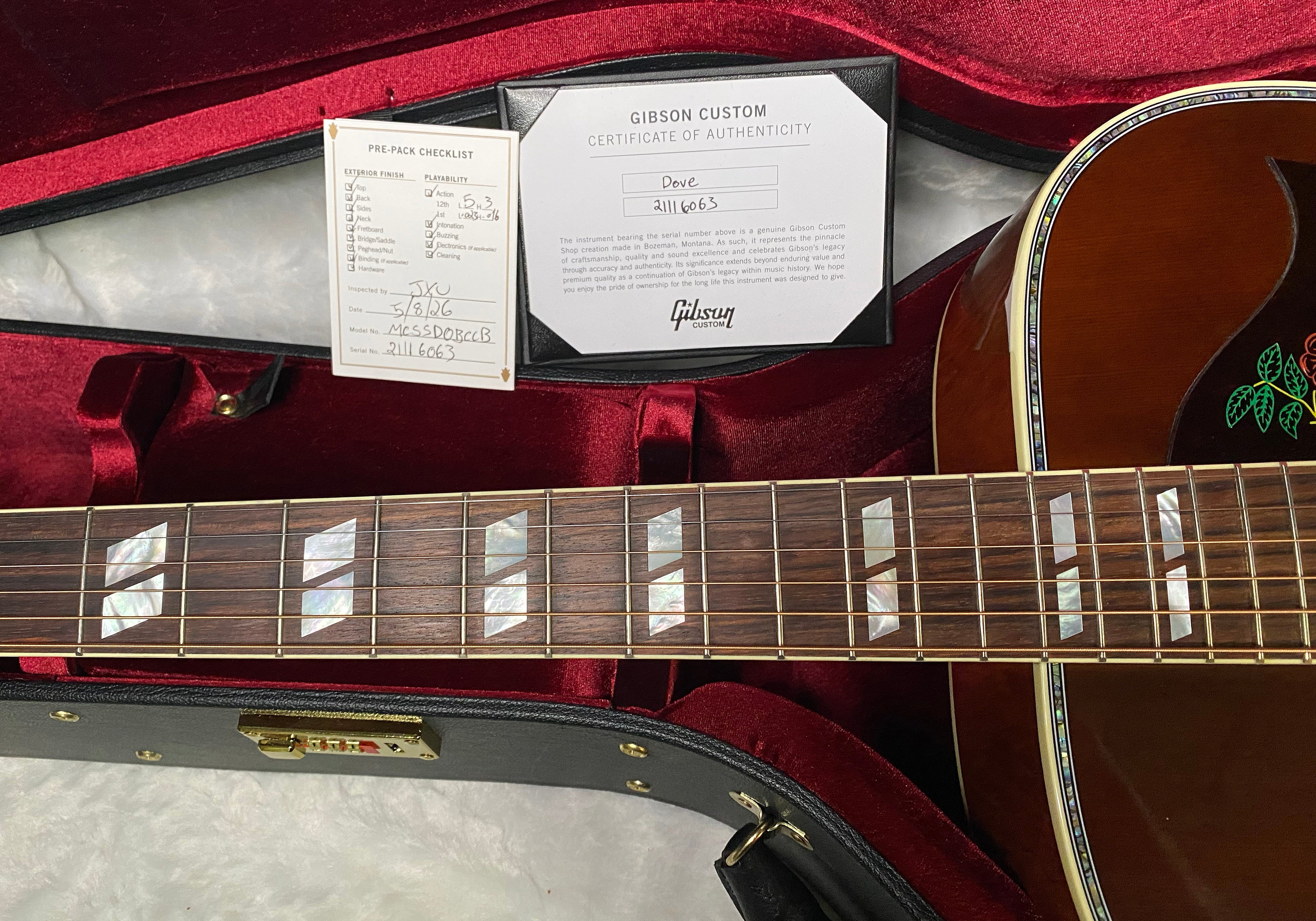 NEW! Gibson Custom Shop Dove Anniversary Limited Edition Acoustic-Electric - Cremona Burst - 5.3lbs - Authorized Dealer - G07201