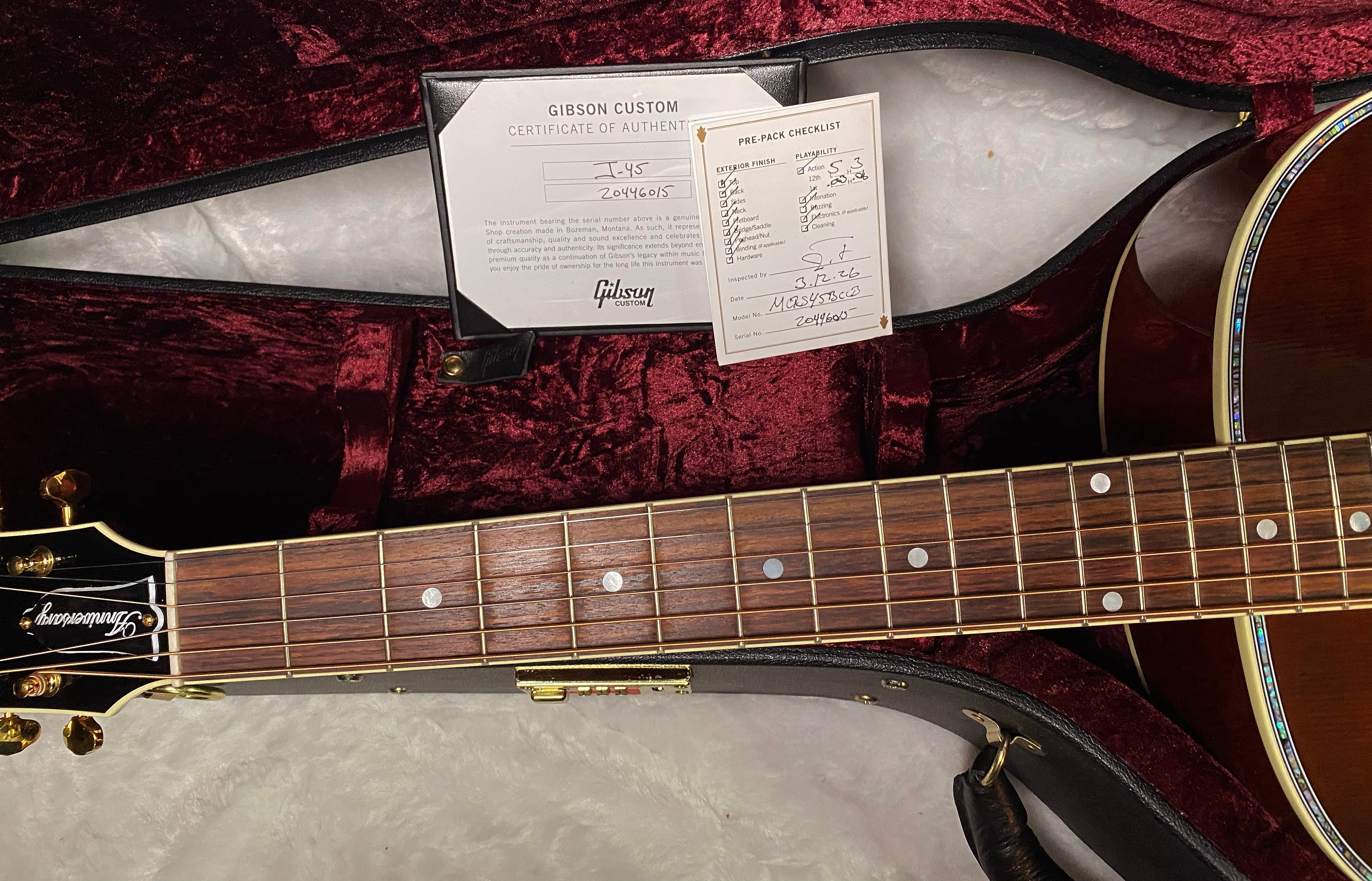 NEW! Gibson Acoustic J-45 Anniversary Limited Edition Acoustic-Electric Guitar - Custom Shop - Cremona Burst - 4.35lbs - Authorized Dealer - G07199