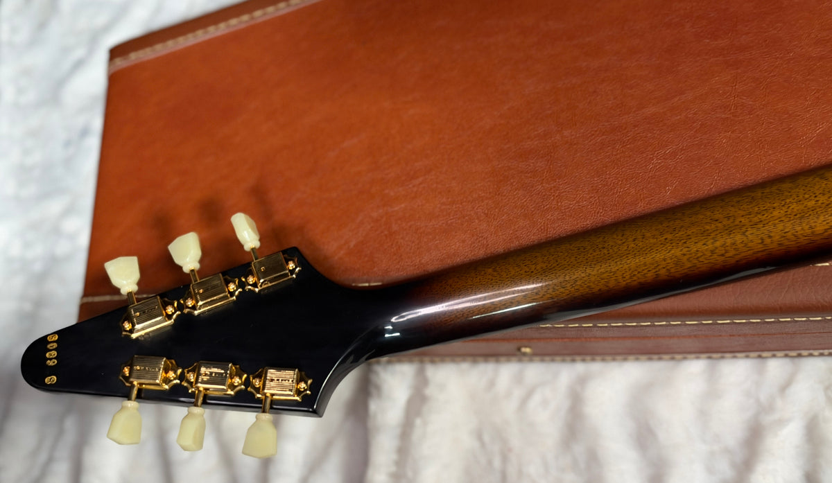 NEW! Gibson Custom 1958 Korina Flying V Reissue Electric Guitar - VOS - Vintage Sunburst - Authorized Dealer - Only 7.4lbs - G07973