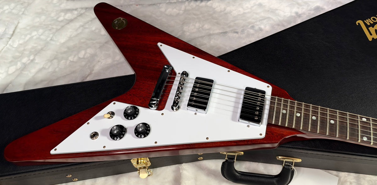 NEW! Gibson Custom 1971 Flying V Medallion Reissue Electric Guitar - Medallion Cherry - Authorized Dealer - Ultra RARE! Dealer Select - 6.4 lbs - G07900