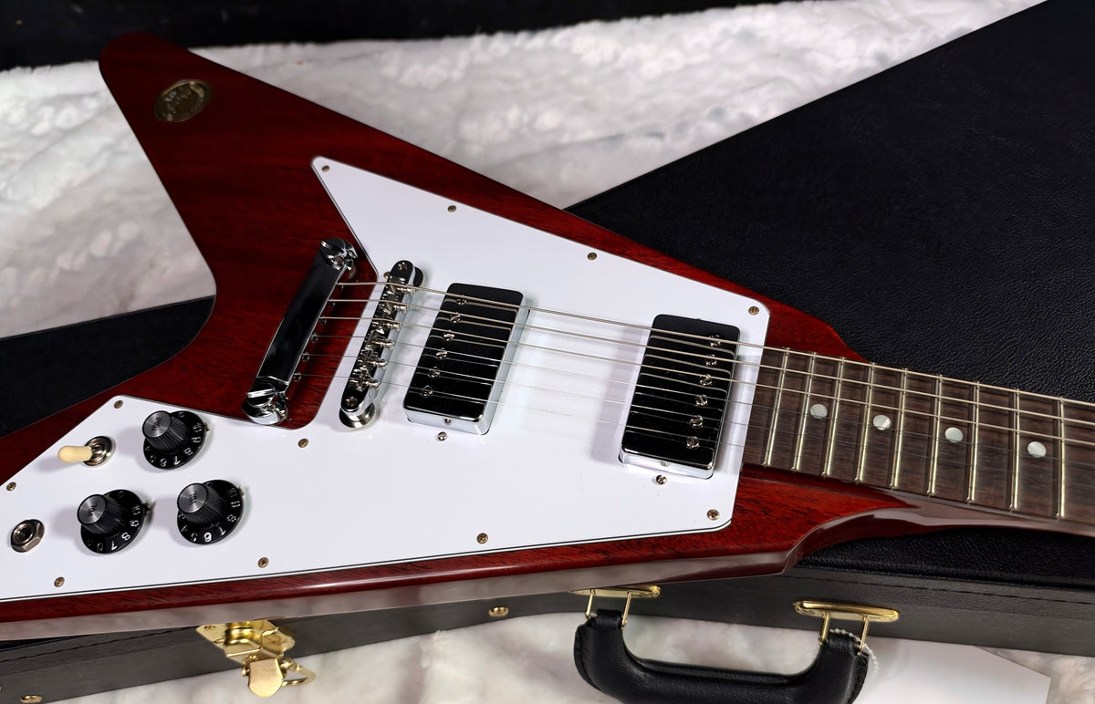 NEW! Gibson Custom 1971 Flying V Medallion Reissue Electric Guitar - Medallion Cherry - Authorized Dealer - Ultra RARE! Dealer Select - 6.4 lbs - G07900