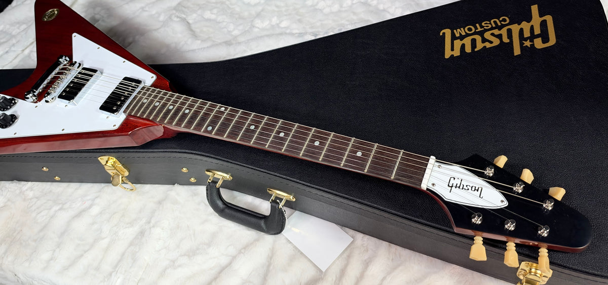 NEW! Gibson Custom 1971 Flying V Medallion Reissue Electric Guitar - Medallion Cherry - Authorized Dealer - Ultra RARE! Dealer Select - 6.4 lbs - G07900