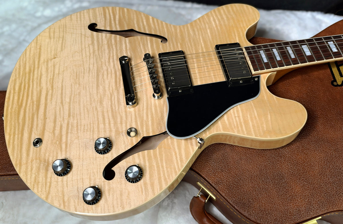 NEW ! Gibson ES-335 Block Inlay - Figured Natural - Authorized Dealer - Beautiful Maple - 8.5 lbs - G07910