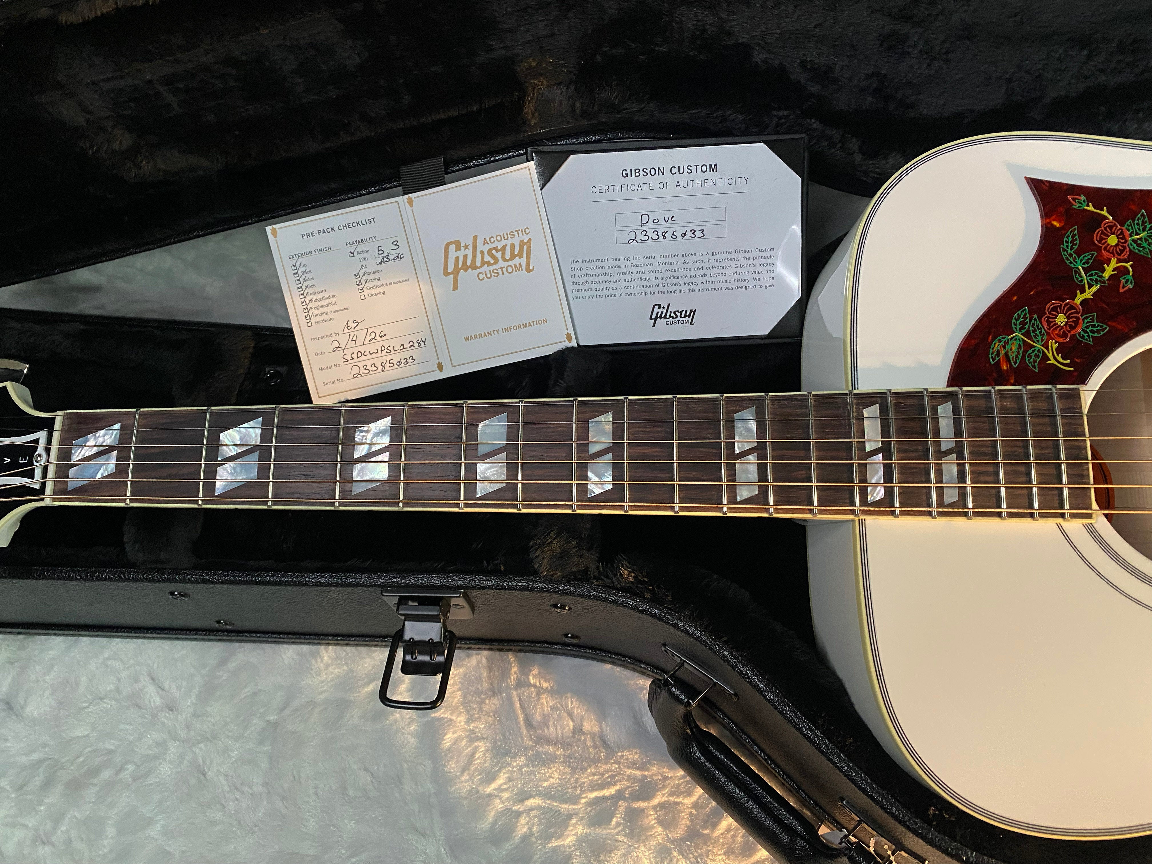 NEW! Gibson Acoustic Custom Shop Dove Acoustic-Electric Guitar - Alpine White - Authorized Dealer 5.2lbs - G06616