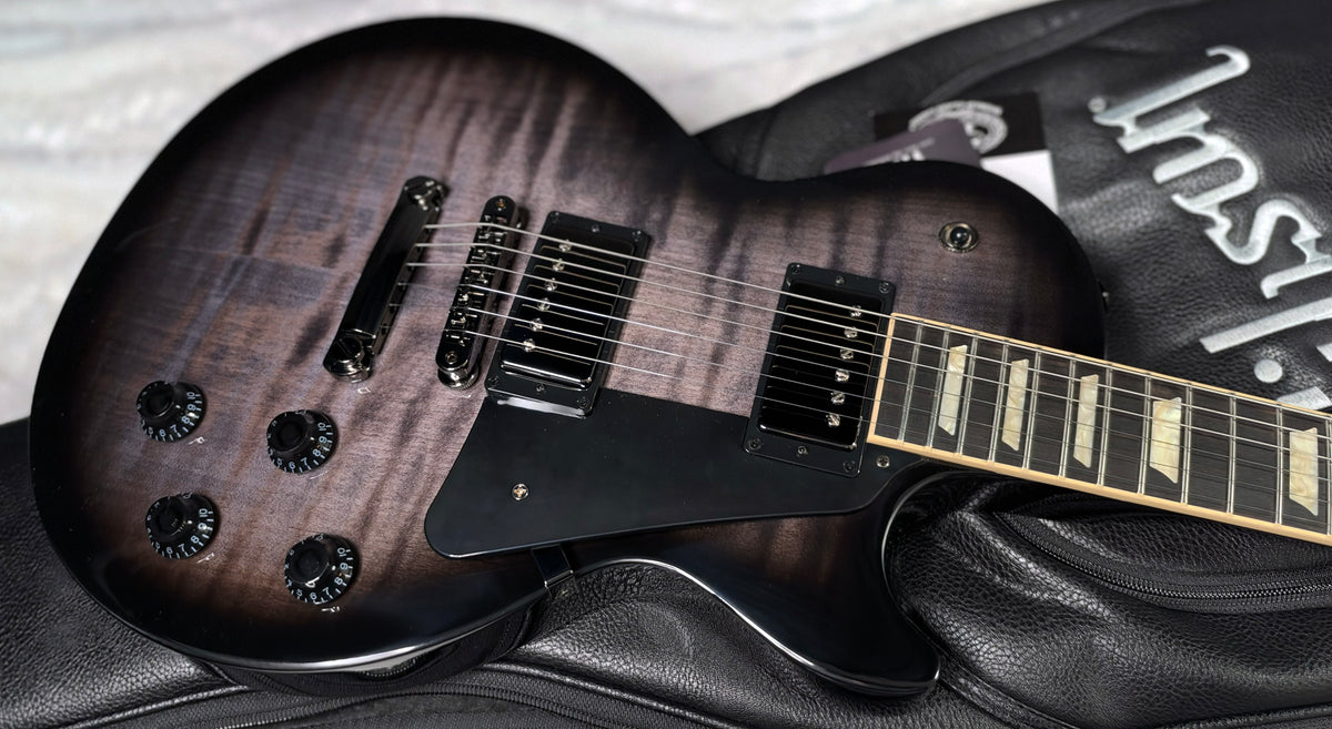 NEW ! Gibson Les Paul Studio Session - Translucent Ebony - Monster Flame Top - Authorized Dealer - 8.7 lbs - G07998