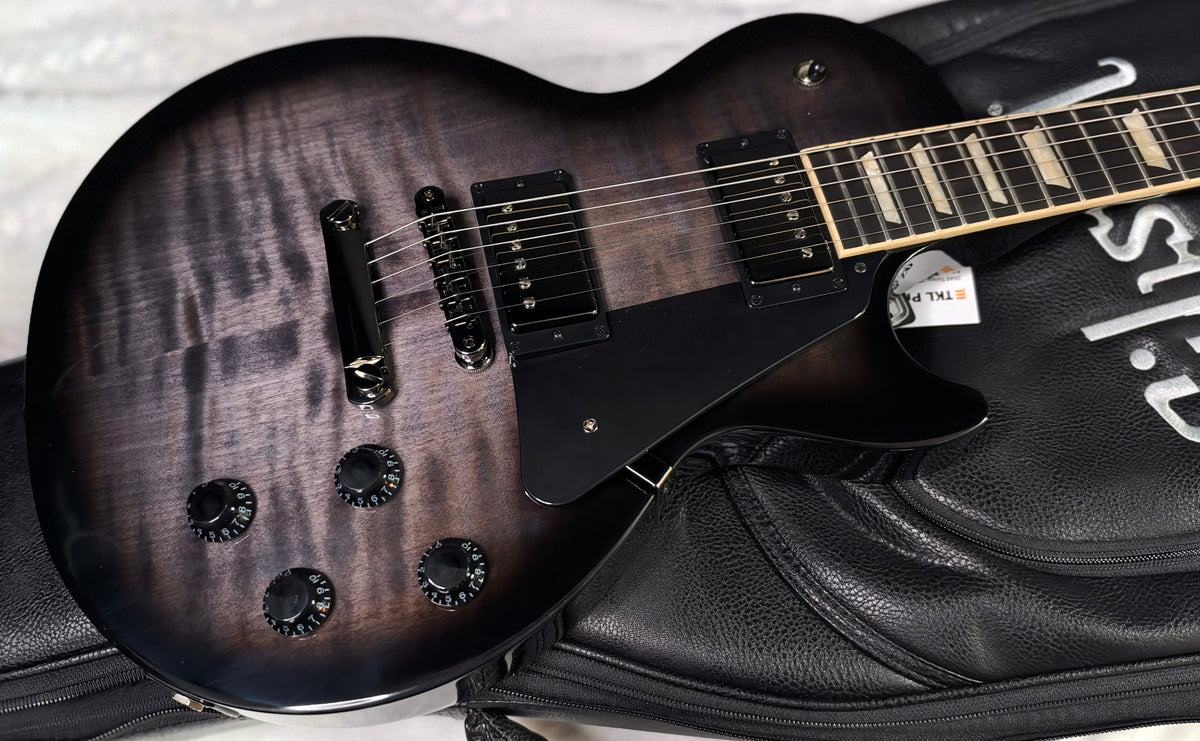 NEW ! Gibson Les Paul Studio Session - Translucent Ebony - Monster Flame Top - Authorized Dealer - 8.7 lbs - G07998