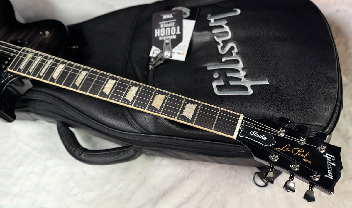 NEW ! Gibson Les Paul Studio Session - Translucent Ebony - Monster Flame Top - Authorized Dealer - 8.7 lbs - G07998