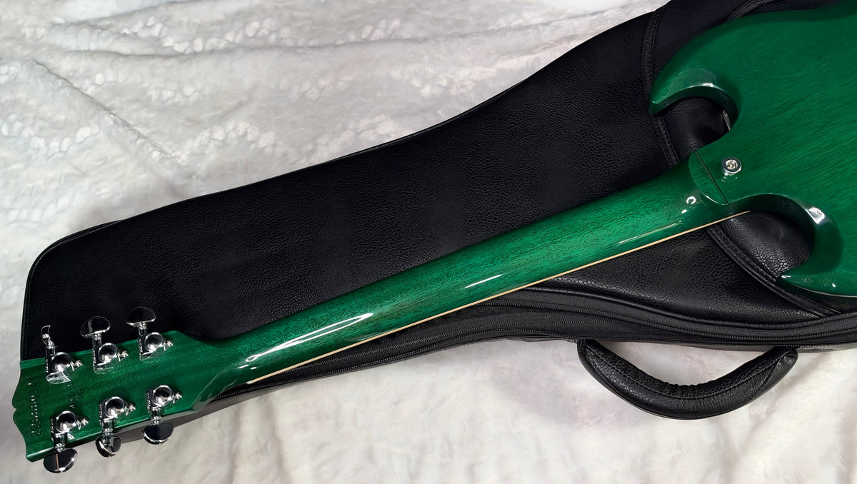 NEW ! Gibson SG Standard - Transparent Teal - Original Gibson Leather Gig Bag - Authorized Dealer - 6.6 lbs - G07905