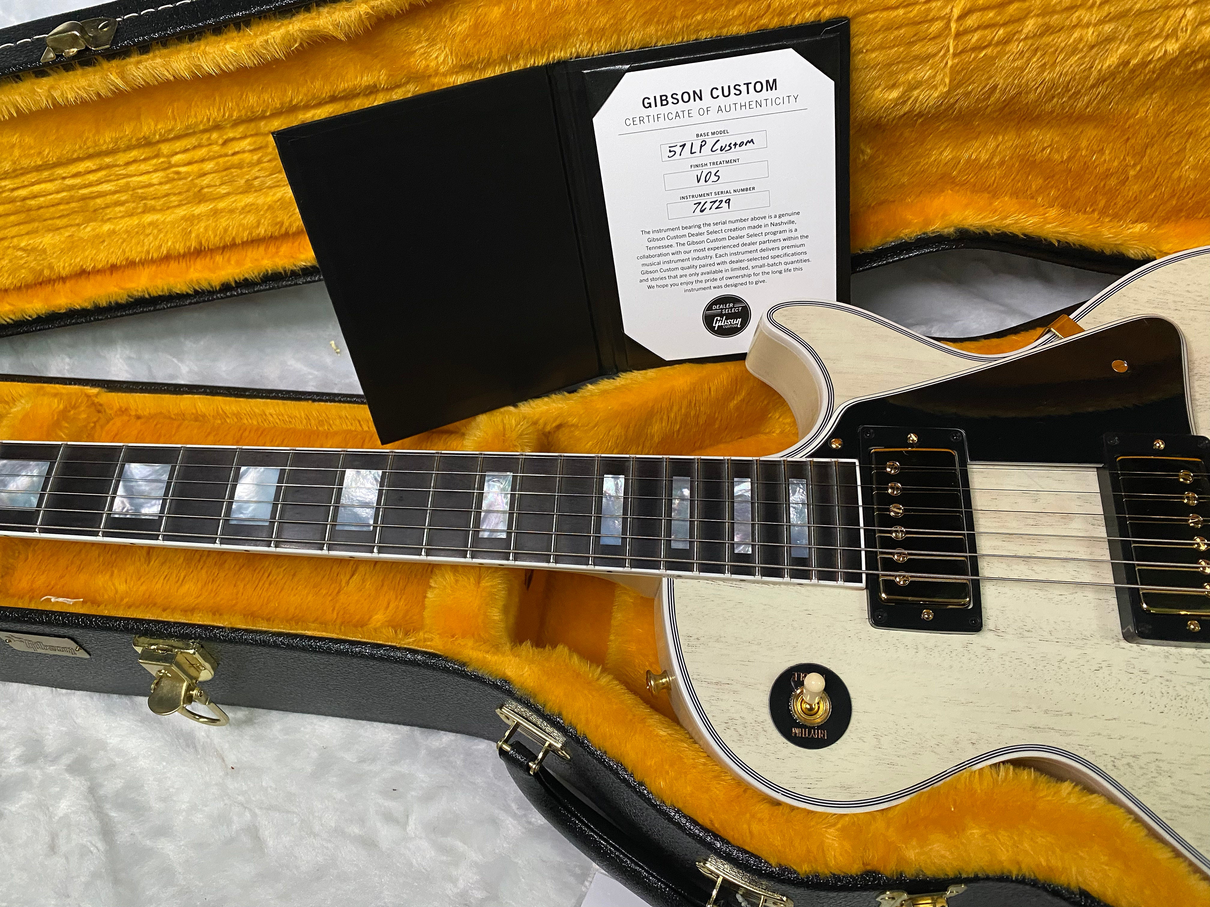 NEW! Gibson Les Paul Custom 1957 Reissue VOS - Custom Ordered in TV White - Custom Shop - 8.5 lbs - Authorized Dealer - G07213