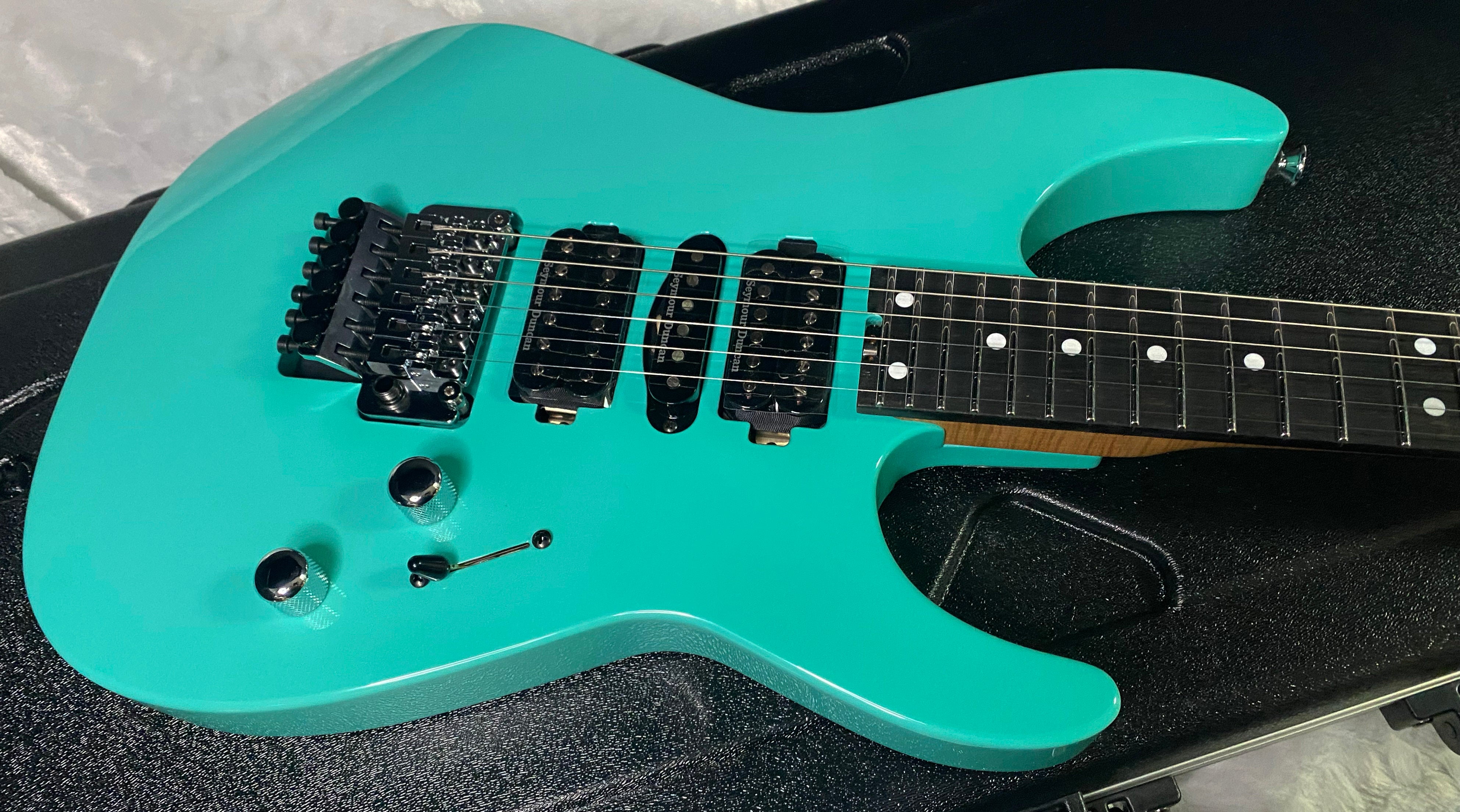 NEW ! Jackson Custom Shop Dinky HSH - Roasted Maple Neck & Ebony Fretboard - DK - Seafoam Green - Authorized Dealer - 8.3 lbs - G06618