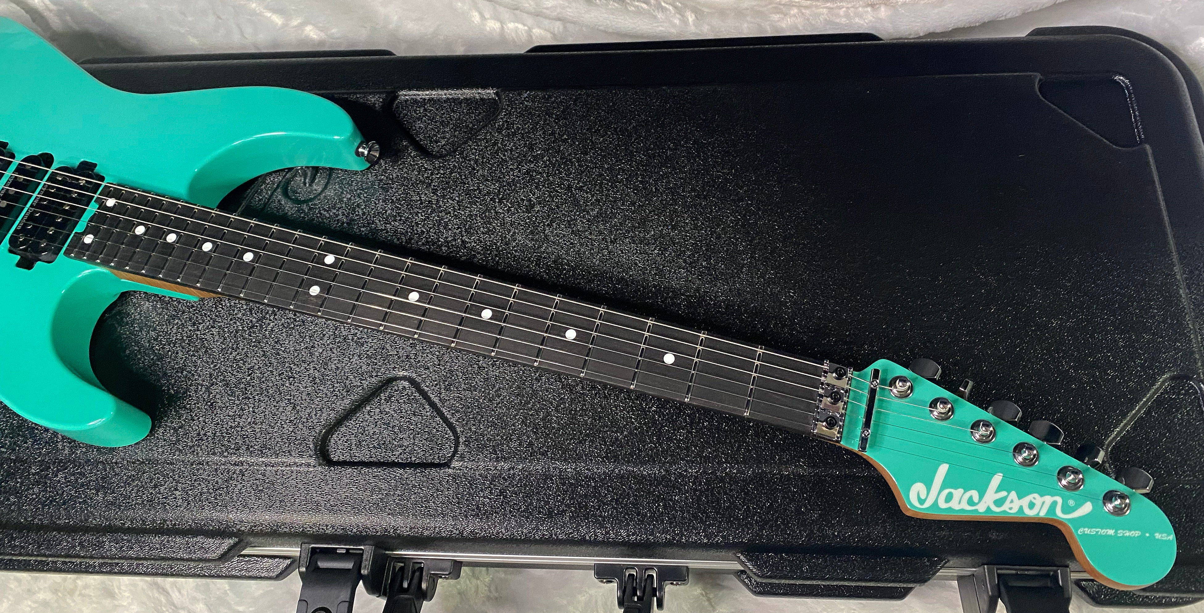 NEW ! Jackson Custom Shop Dinky HSH - Roasted Maple Neck & Ebony Fretboard - DK - Seafoam Green - Authorized Dealer - 8.3 lbs - G06618