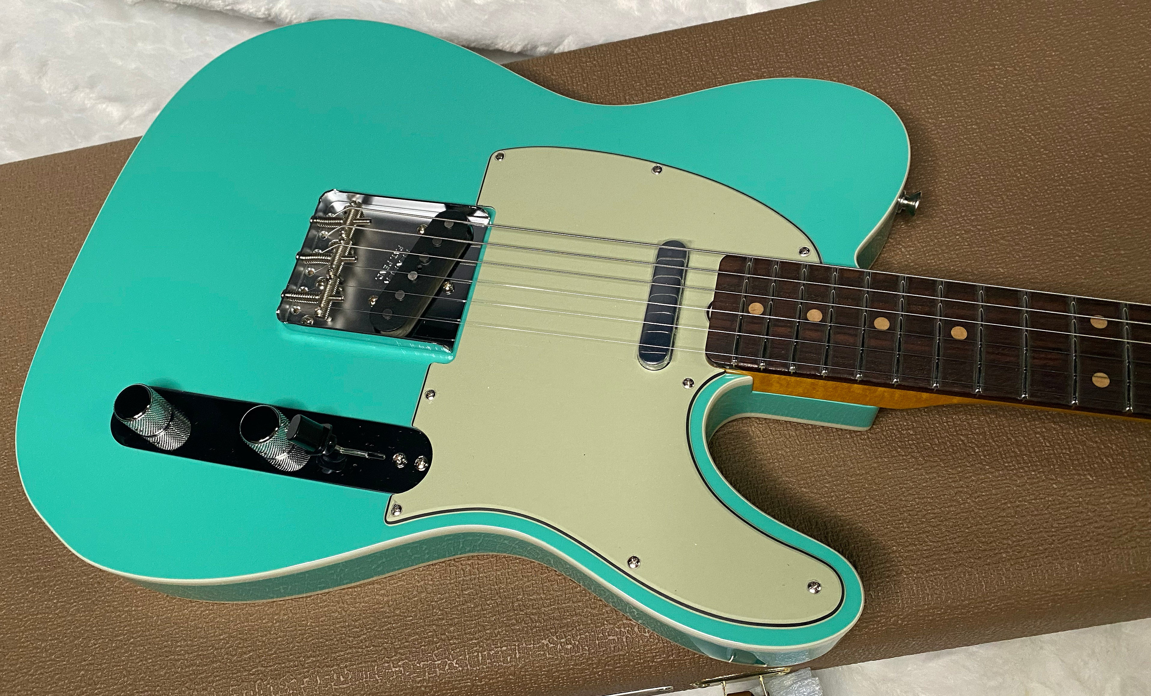 NEW! Fender Custom Shop Flamethrower Telecaster Custom - NOS - Modern Specs - Texas Special Pick-Ups - AAAA Flamed Neck -Seafoam Green - Authorized Dealer - 8lbs - G07232