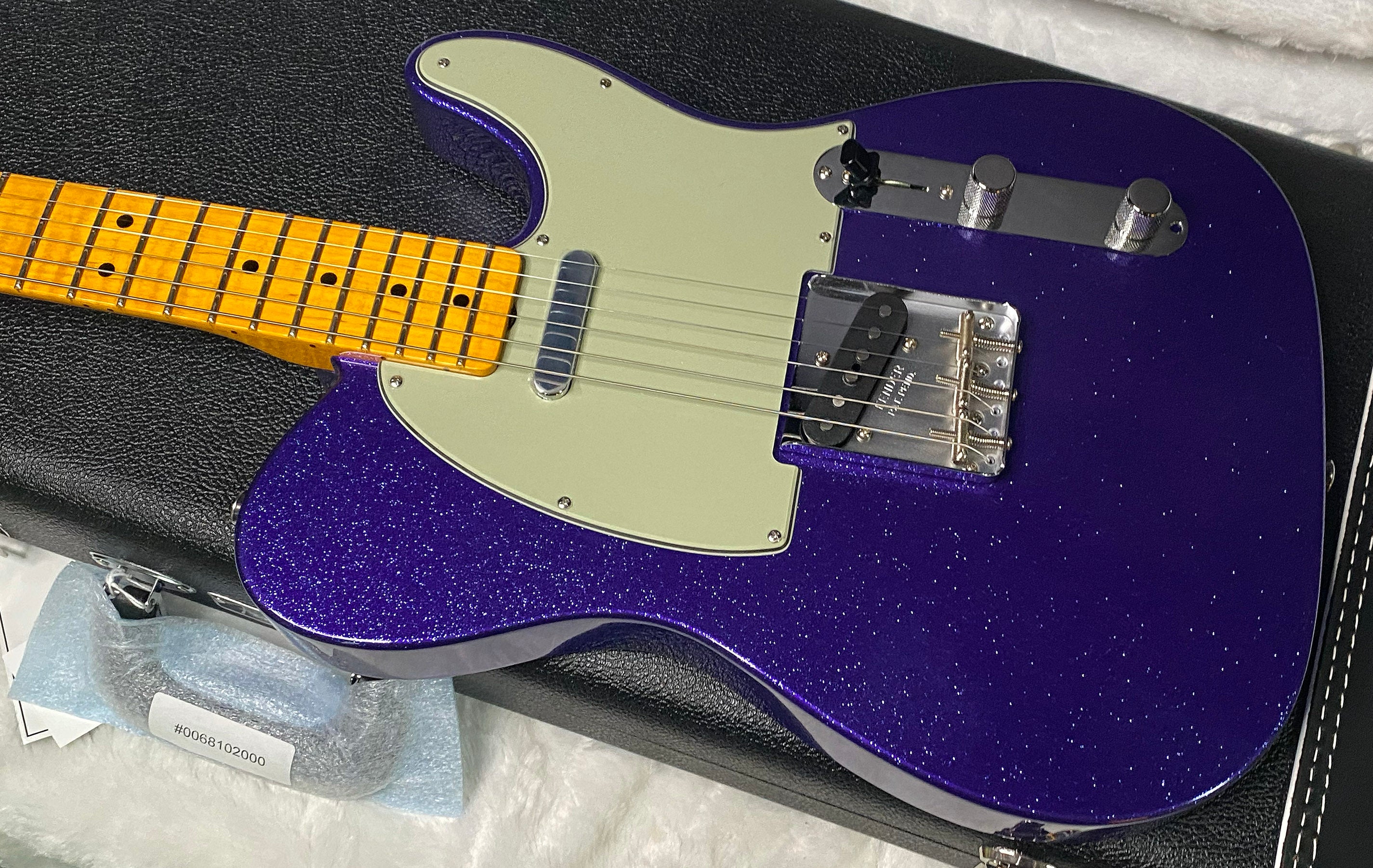 NEW! Fender Custom Shop Flamethrower Telecaster Custom - NOS - Modern Specs - Texas Special Pick-Ups - AAAA Flamed Neck - Purple Sparkle - Authorized Dealer - 7.8lbs - G07233