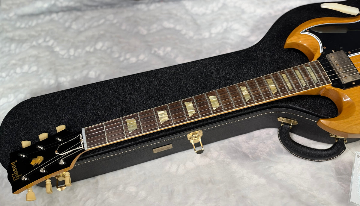 NEW! Gibson Custom Shop Limited Edition 1964 SG Standard Korina Reissue VOS Antique Natural w/Maestro Vibrola - Authorized Dealer - In-Stock! 8lbs - G08014