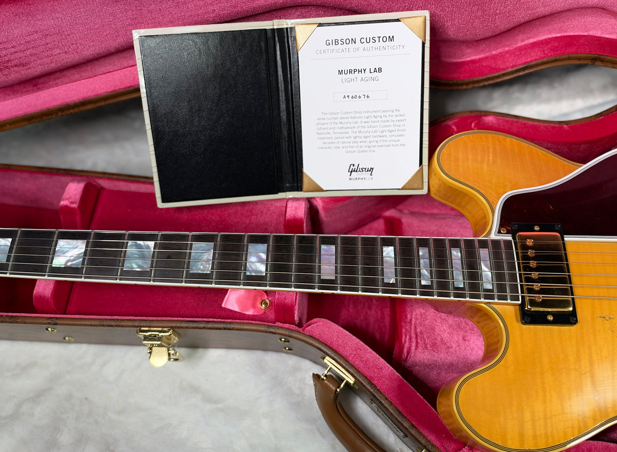 NEW! Gibson Custom 1960 ES-355 Reissue - Antique Blonde, Light Aged- Authorized Dealer - In-Stock! 8.5lbs - G07976