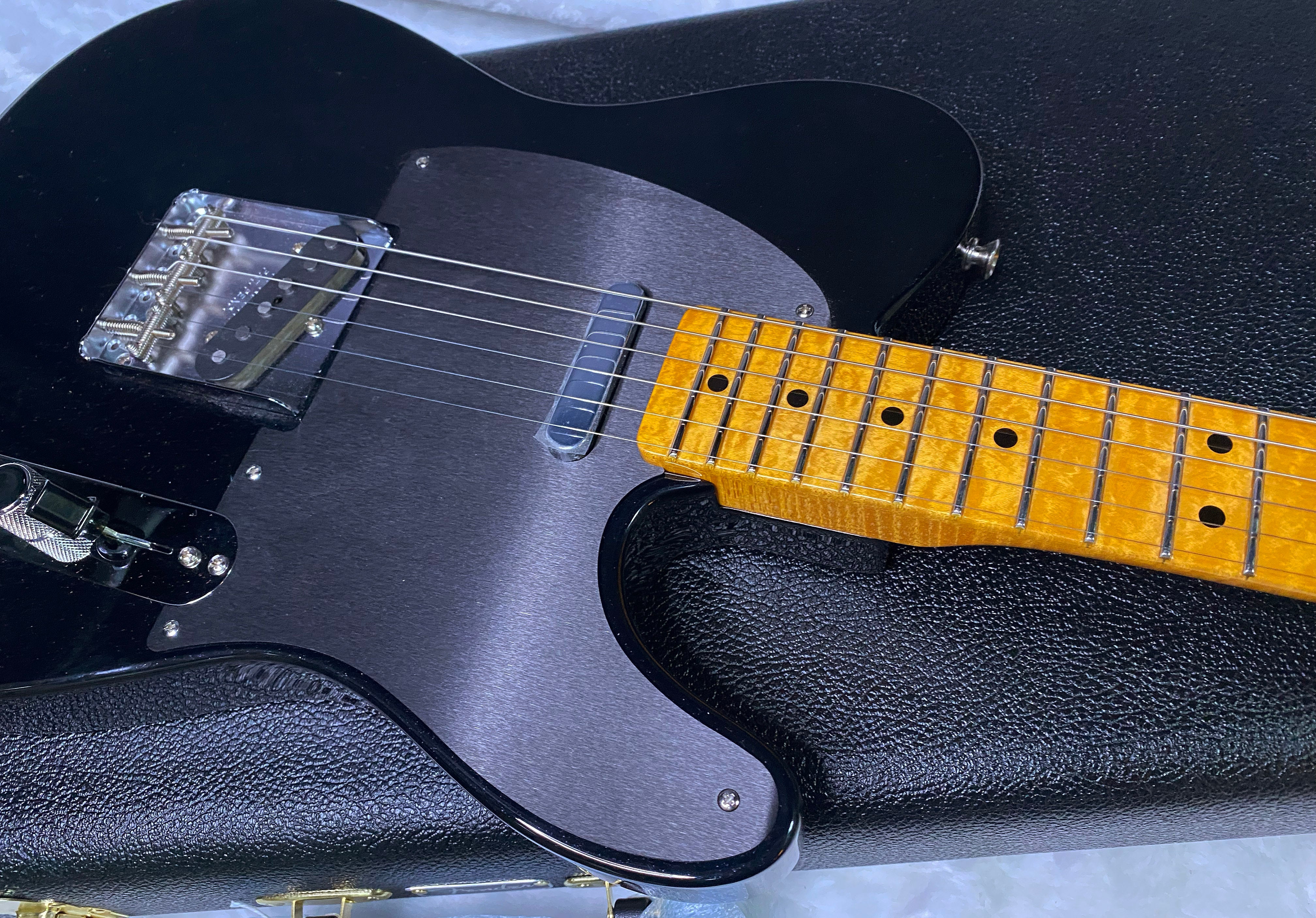 NEW! Fender Custom Shop Flamethrower Telecaster Custom - NOS - Modern Specs - Texas Special Pick-Ups - AAAA Flamed Neck - Black Sparkle - Authorized Dealer - 7.5lbs - G07234
