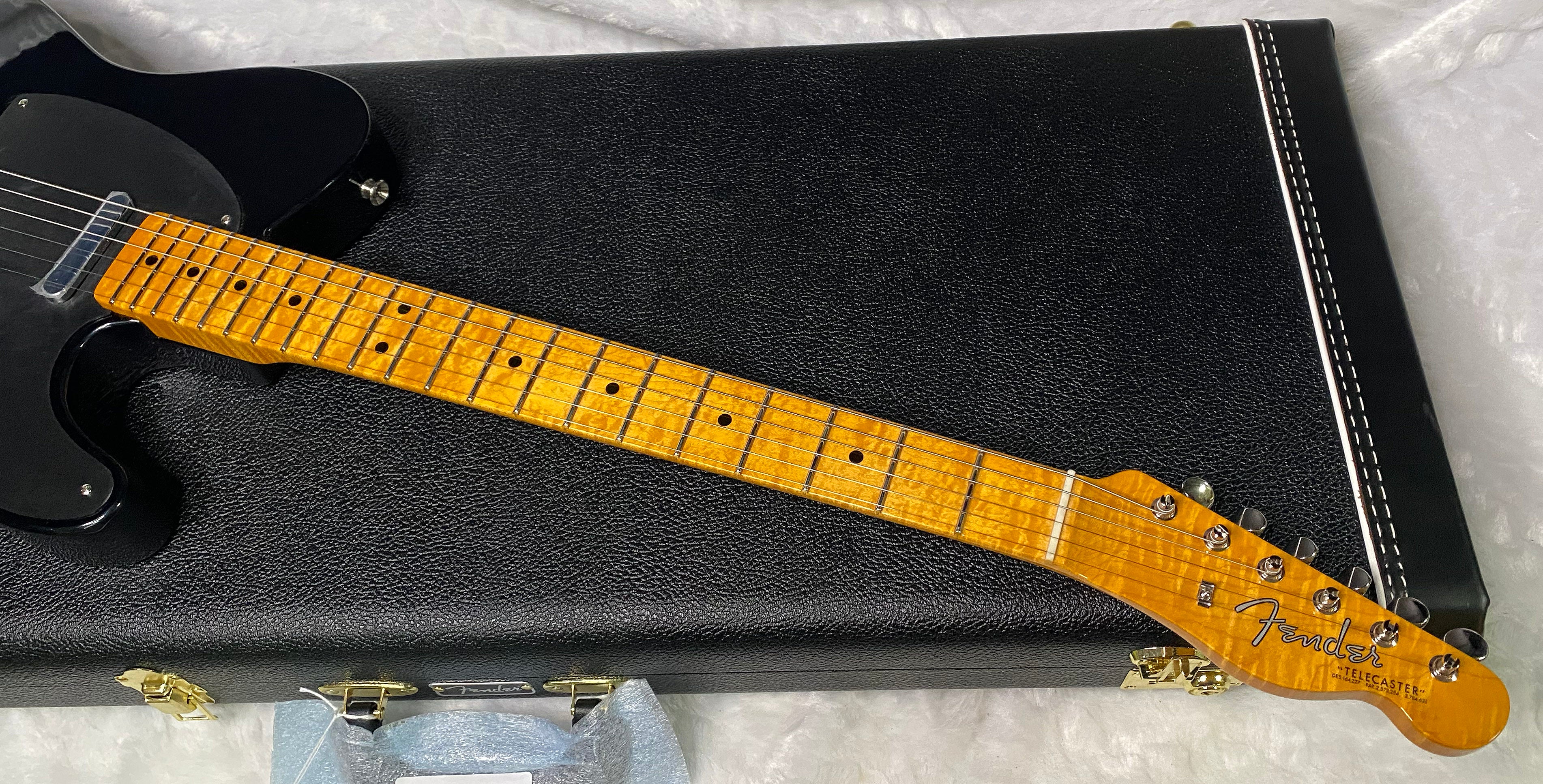 NEW! Fender Custom Shop Flamethrower Telecaster Custom - NOS - Modern Specs - Texas Special Pick-Ups - AAAA Flamed Neck - Black Sparkle - Authorized Dealer - 7.5lbs - G07234