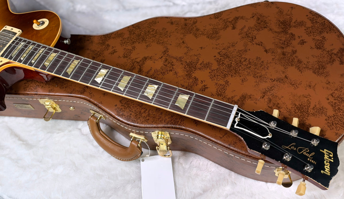 NEW! Gibson Custom Limited Edition 1959 Les Paul Standard Reissue - Birdseye Maple Top - Peach Tea Burst - Light Aged - BOTB Pg 151 - Authorized Dealer - 8.8 lbs - G08025