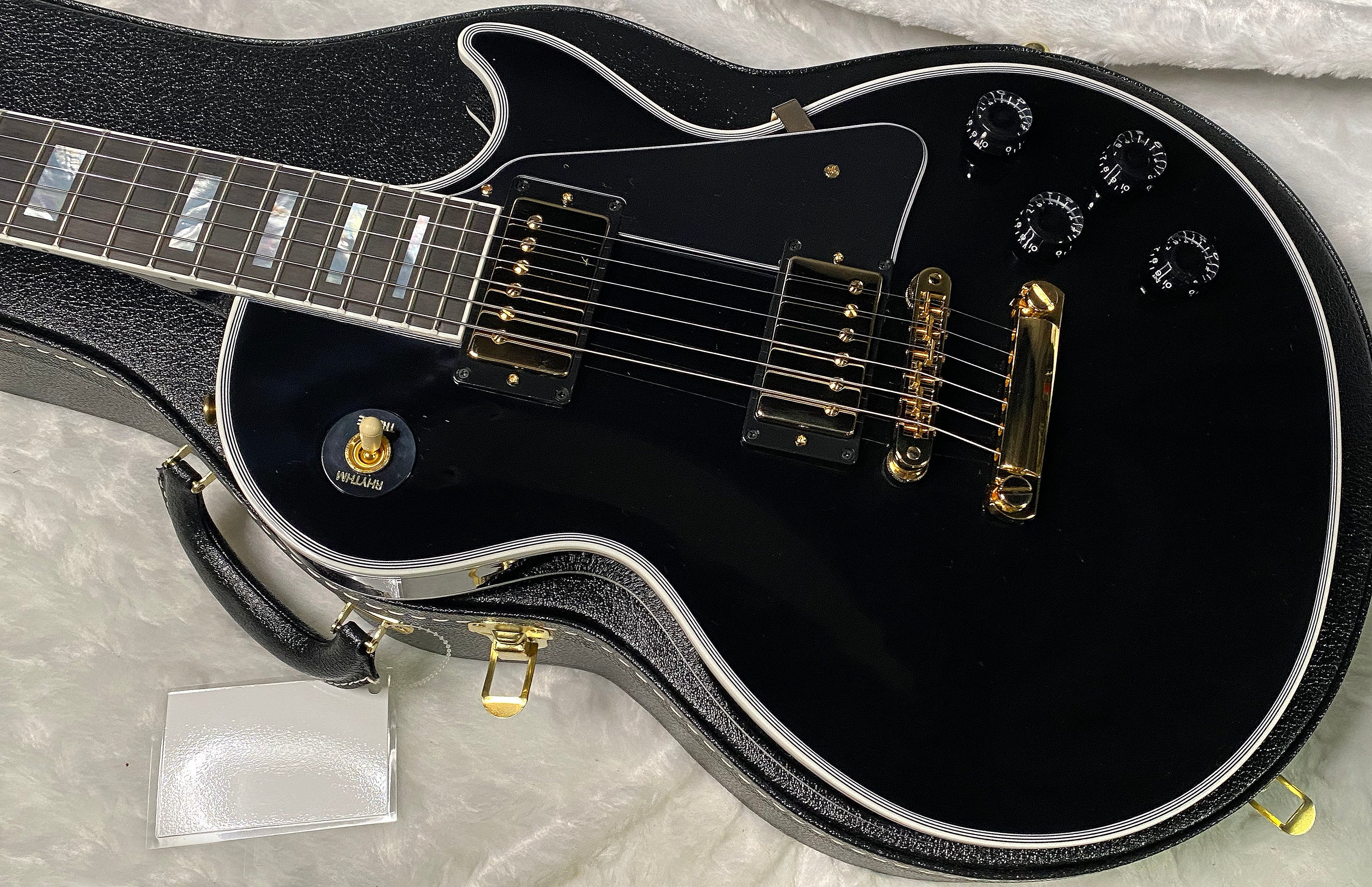 NEW! Gibson Custom Les Paul Custom Long Scale Electric Guitar - Ebony - Authorized Dealer - 10.6 lbs WOW - G07238