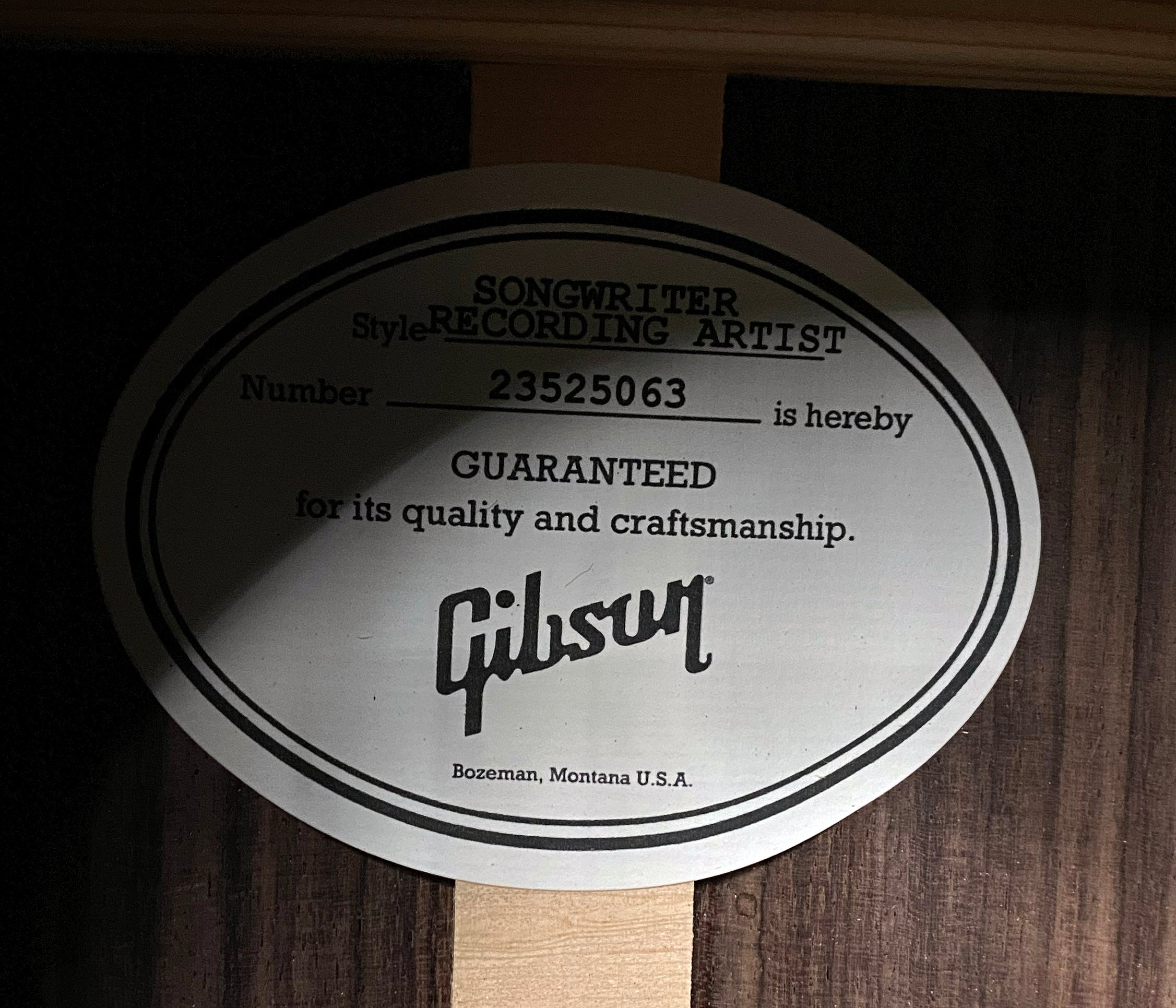 NEW! Gibson Acoustic Songwriter Recording Artist EC - Acoustic-Electric Guitar - 4.9 lbs - Antique Natural - Authorized Dealer - G06636