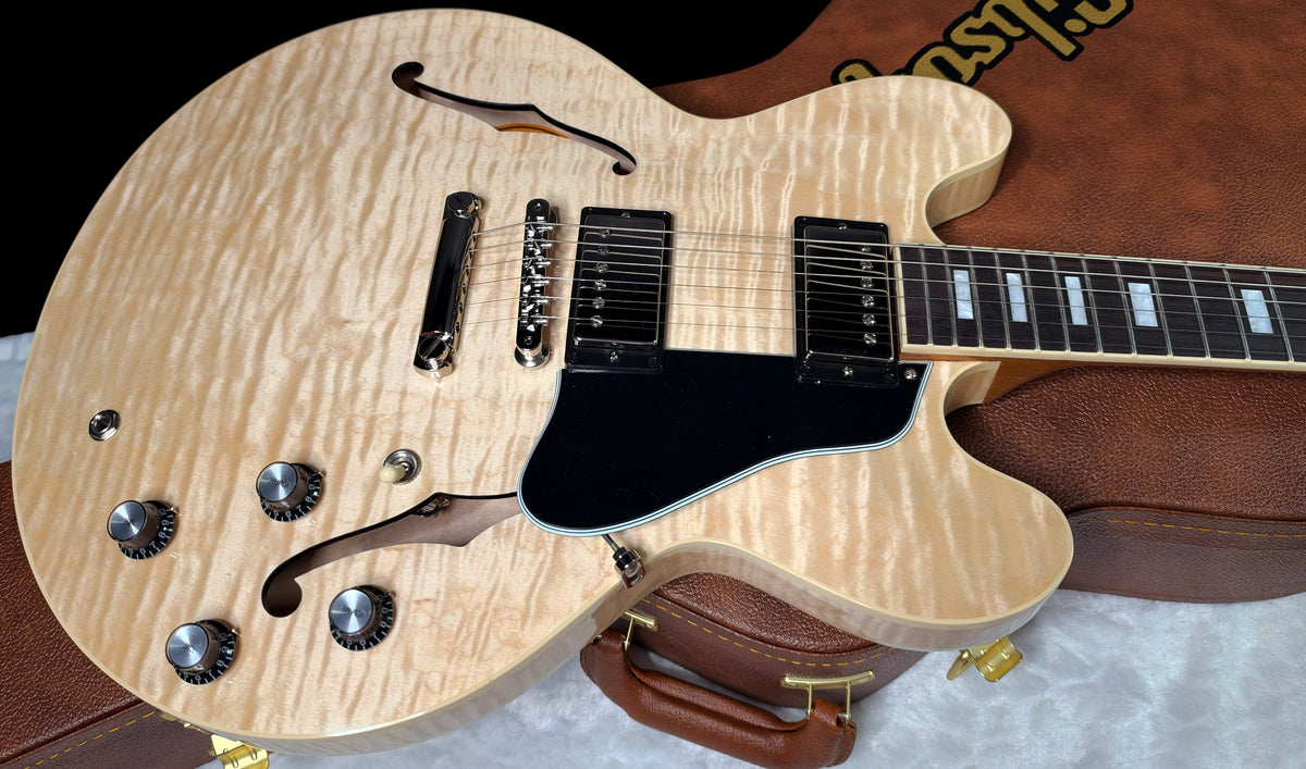 NEW ! Gibson ES-335 Block Inlay - Absolutely Beautiful Figured Natural Maple - Authorized Dealer - 8.8 lbs - G08083