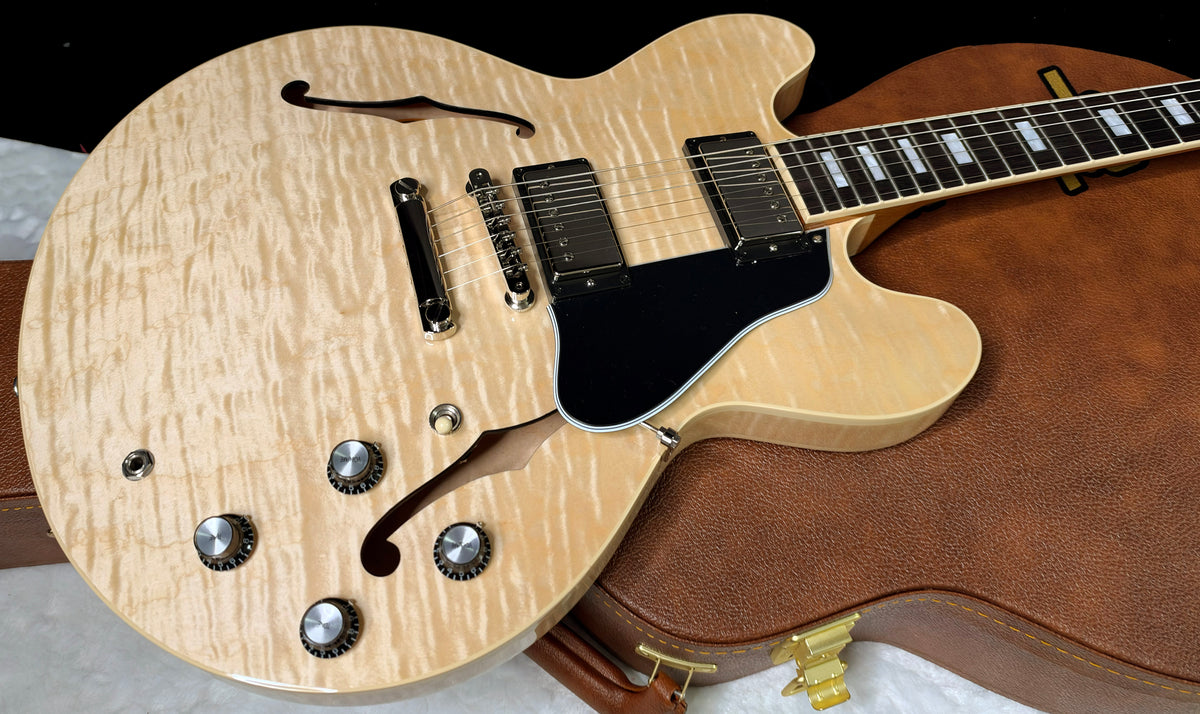 NEW ! Gibson ES-335 Block Inlay - Absolutely Beautiful Figured Natural Maple - Authorized Dealer - 8.8 lbs - G08083