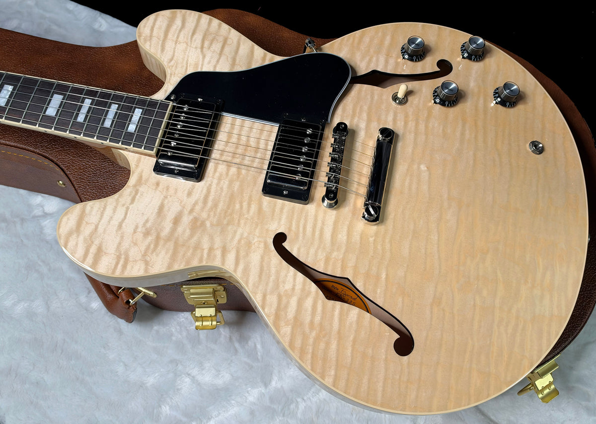 NEW ! Gibson ES-335 Block Inlay - Absolutely Beautiful Figured Natural Maple - Authorized Dealer - 8.8 lbs - G08083
