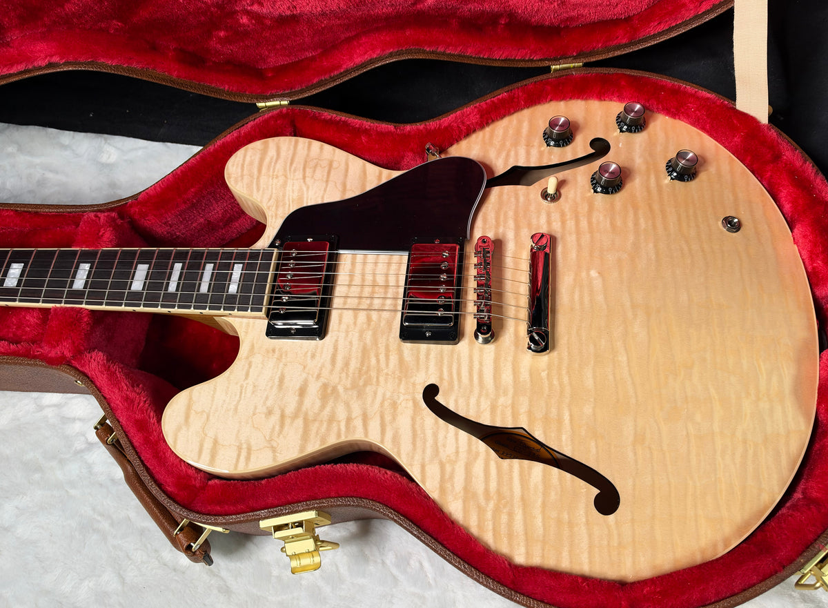 NEW ! Gibson ES-335 Block Inlay - Absolutely Beautiful Figured Natural Maple - Authorized Dealer - 8.8 lbs - G08083