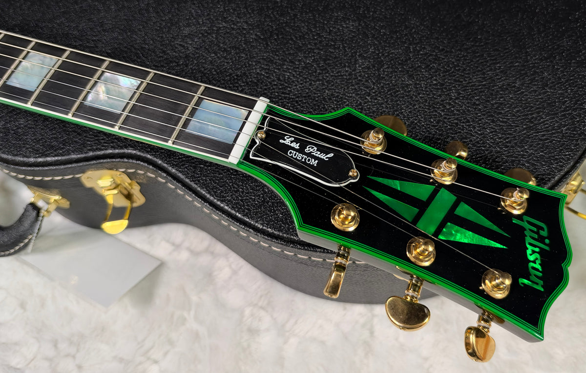 NEW! Gibson Dealer Select Custom Shop Les Paul Custom Green Widow AAA Figured Flame Top - Authorized Dealer - 9.9 lbs - G07917