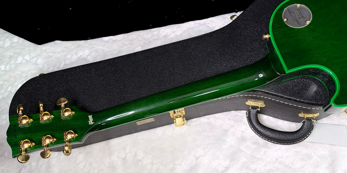 NEW! Gibson Dealer Select Custom Shop Les Paul Custom Green Widow AAA Figured Flame Top - Authorized Dealer - 9.9 lbs - G07917