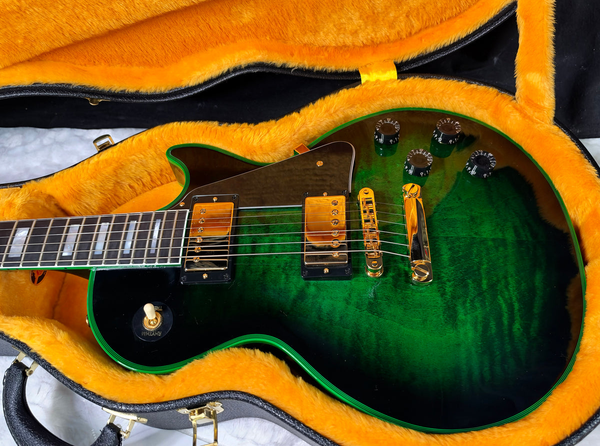 NEW! Gibson Dealer Select Custom Shop Les Paul Custom Green Widow AAA Figured Flame Top - Authorized Dealer - 9.9 lbs - G07917