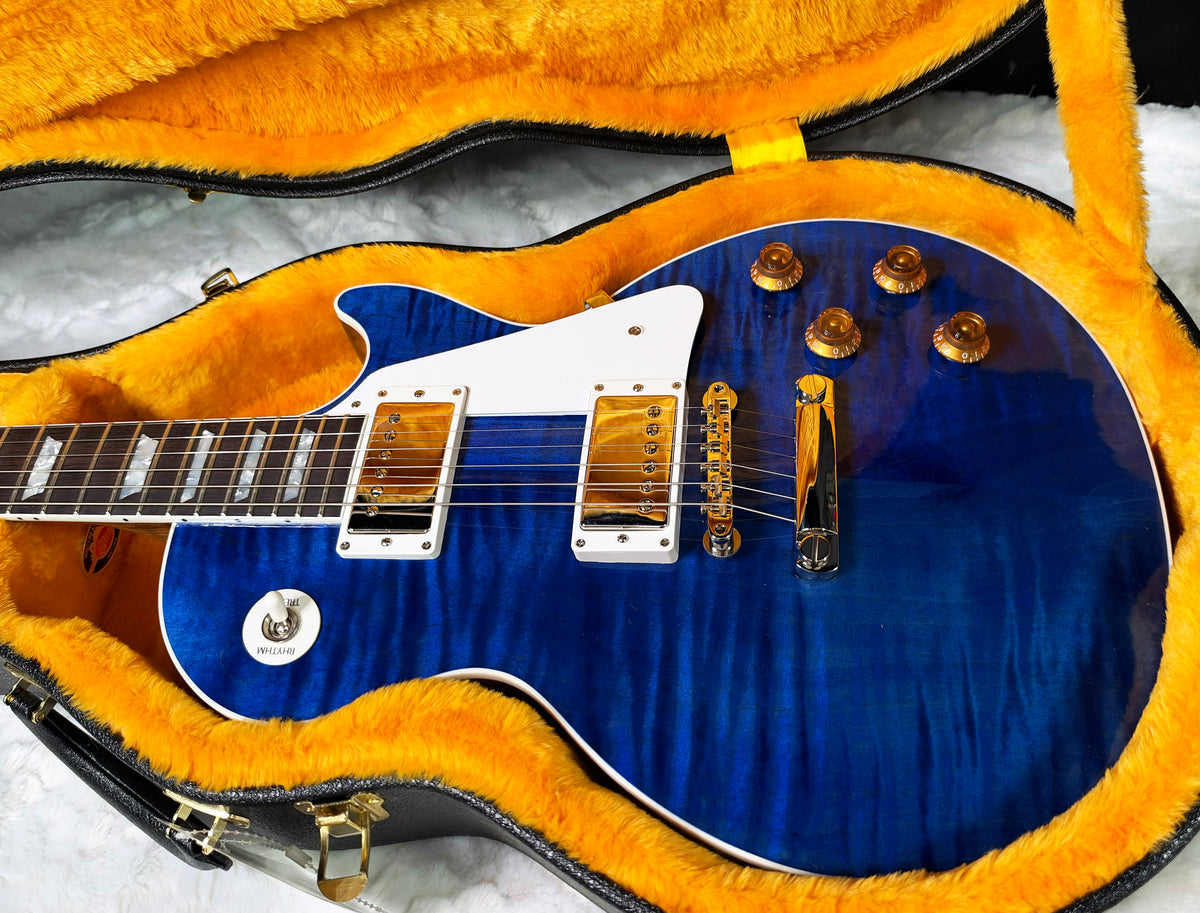 NEW! Gibson Custom Les Paul Standard Electric Guitar - Trans Blue - 9.3lbs - Authorized Dealer - G08015