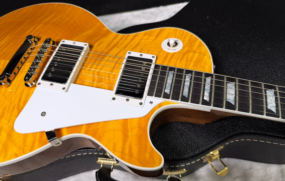 NEW! Gibson Custom Les Paul Standard Electric Guitar - Trans Amber - 9lbs - Authorized Dealer - G07915