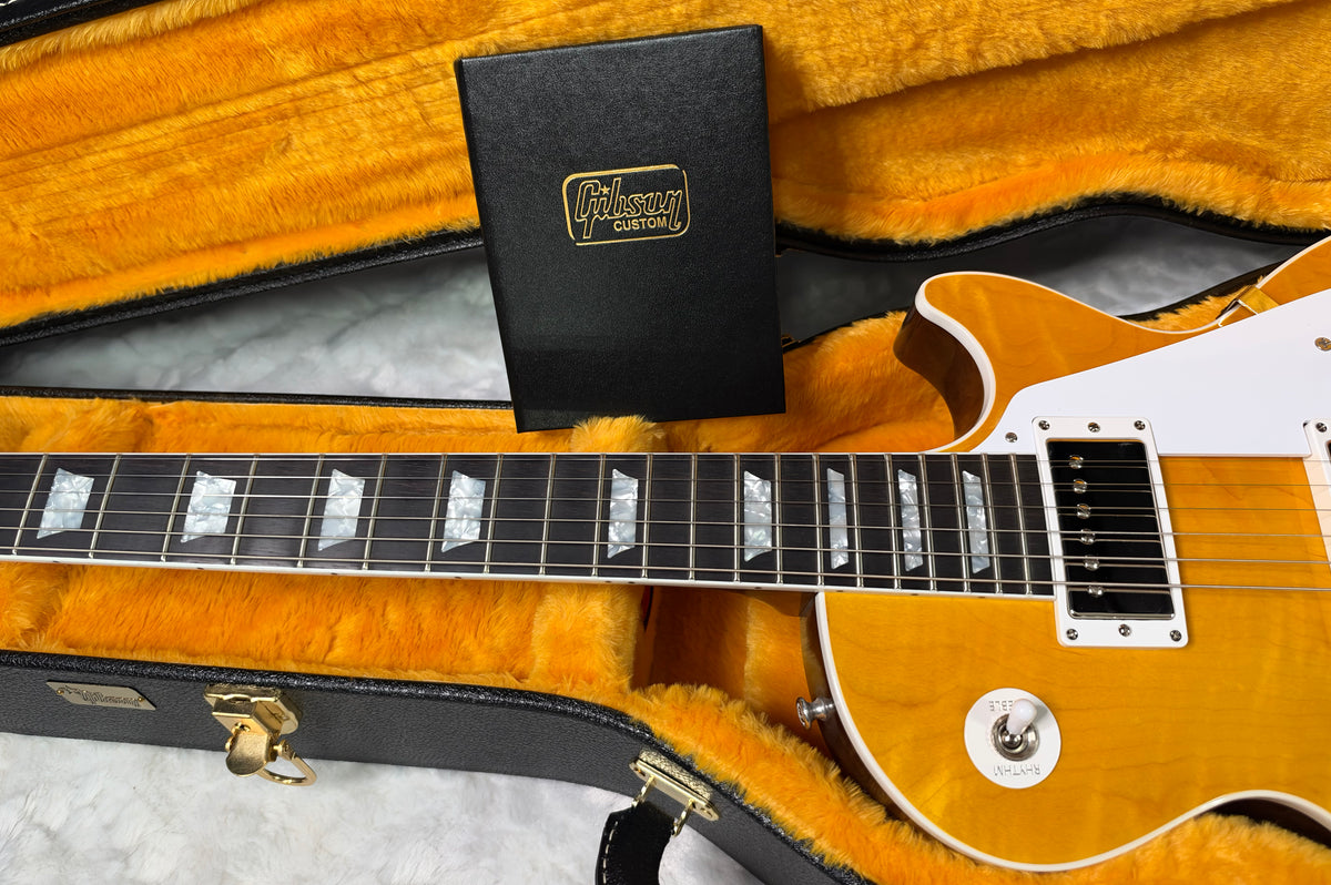 NEW! Gibson Custom Les Paul Standard Electric Guitar - Trans Amber - 9lbs - Authorized Dealer - G07915