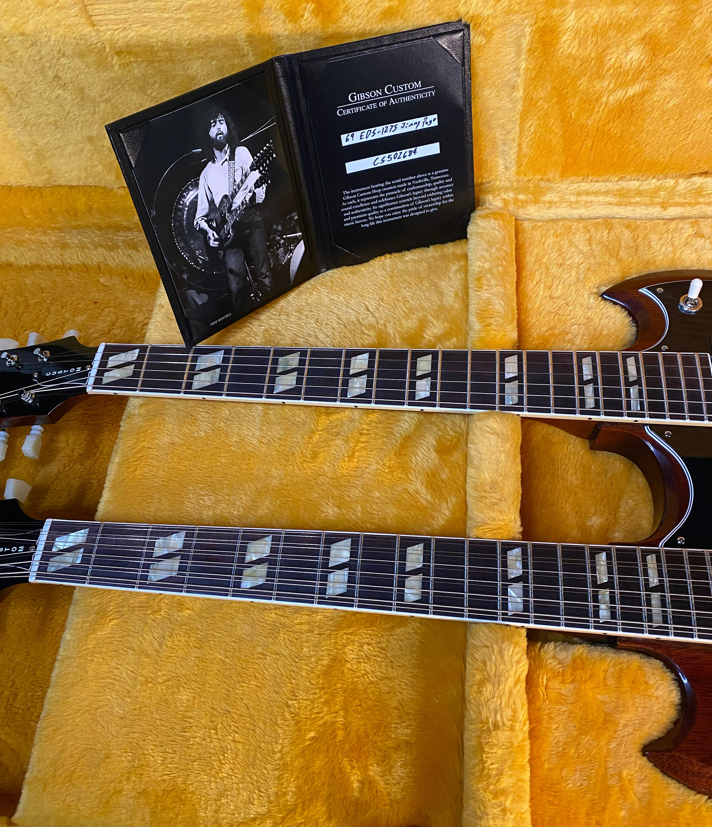 NEW ! Gibson Custom Jimmy Page EDS-1275 Doubleneck VOS Electric Guitar - '69 Cherry - Custom Shop - Authorized Dealer - 11.35lbs - G05841