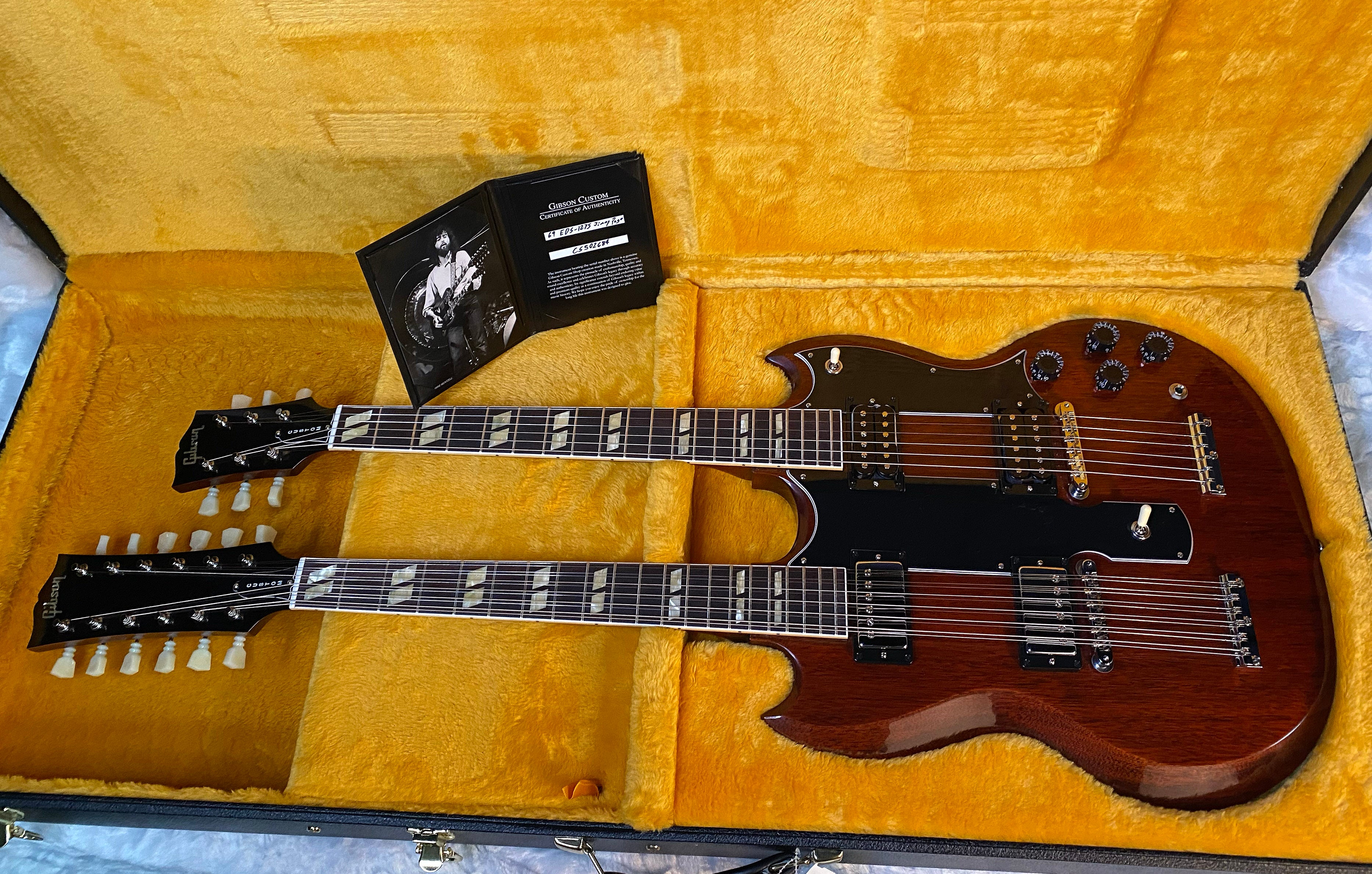 NEW ! Gibson Custom Jimmy Page EDS-1275 Doubleneck VOS Electric Guitar - '69 Cherry - Custom Shop - Authorized Dealer - 11.35lbs - G05841