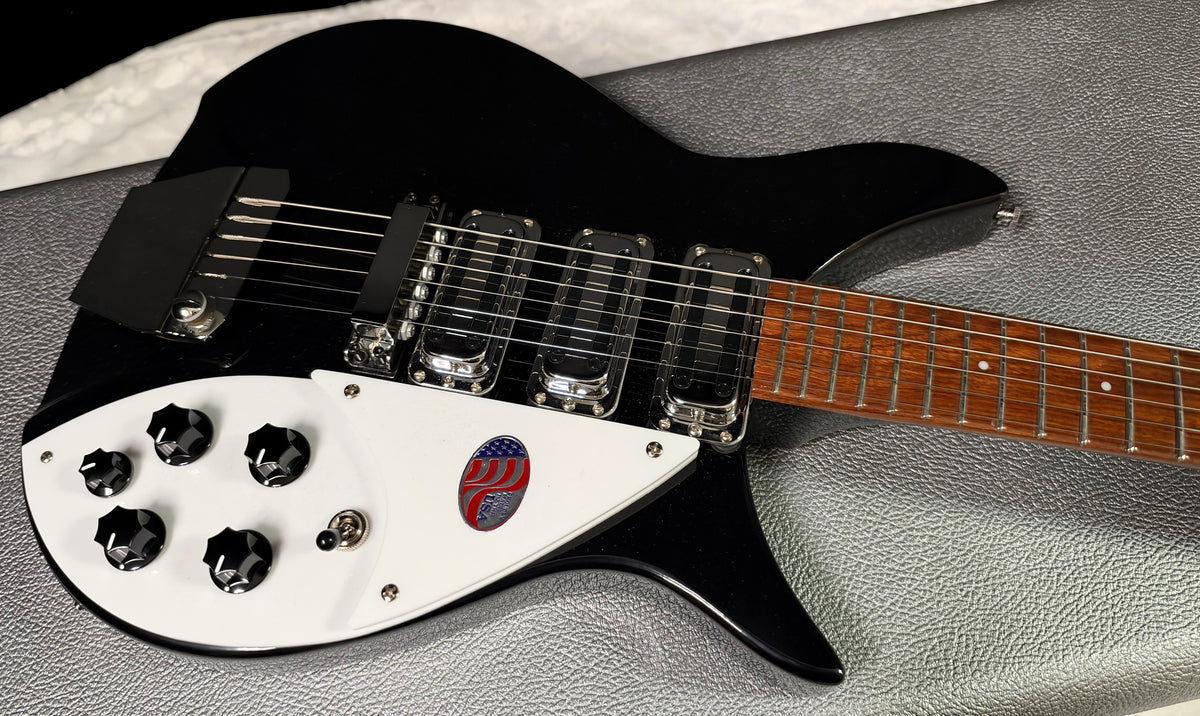 NEW! Rickenbacker 325C64 Miami 3 Pickup Semi-Hollow Guitar- Jetglo - Authorized Dealer - 6.6lbs - G08021