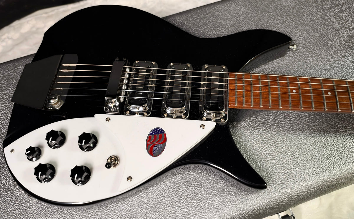 NEW! Rickenbacker 325C64 Miami 3 Pickup Semi-Hollow Guitar- Jetglo - Authorized Dealer - 6.6lbs - G08021