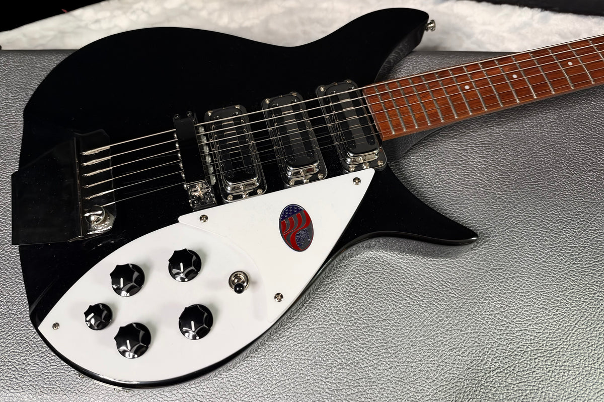 NEW! Rickenbacker 325C64 Miami 3 Pickup Semi-Hollow Guitar- Jetglo - Authorized Dealer - 6.6lbs - G08021