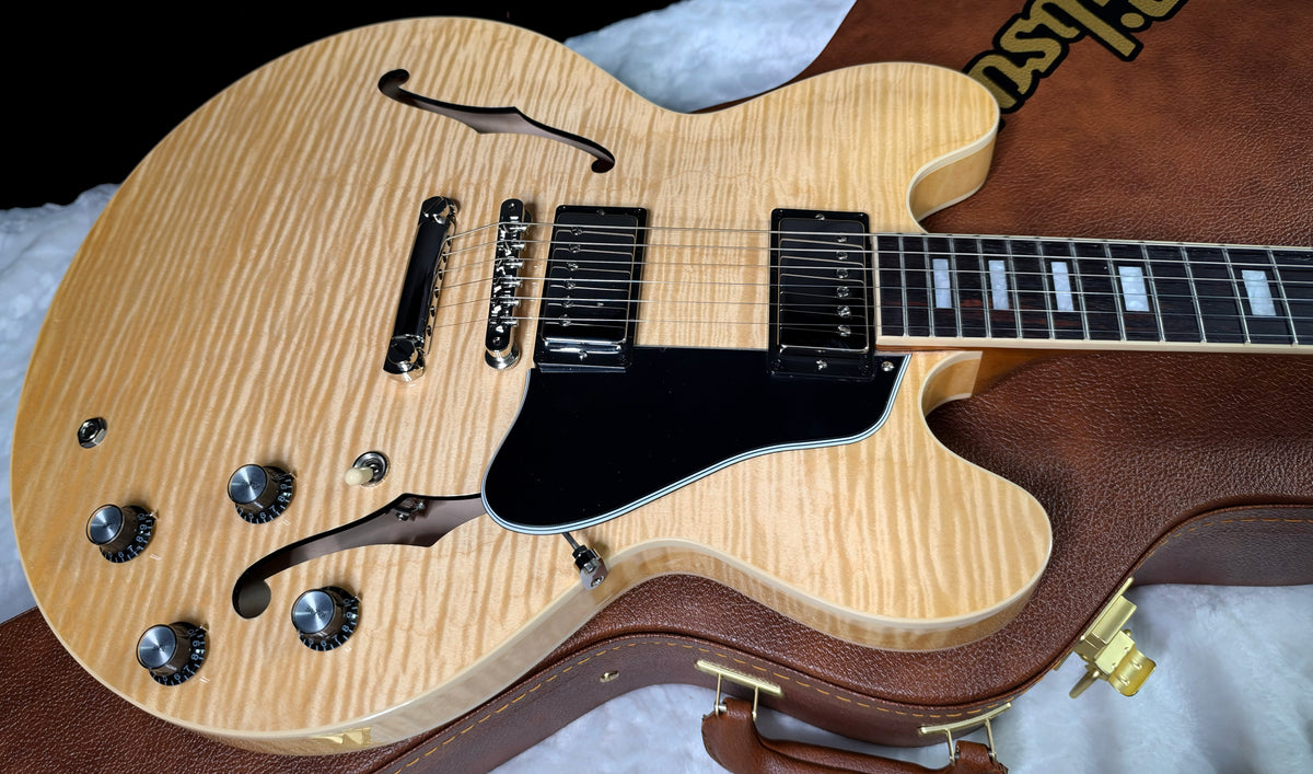 NEW ! Gibson ES-335 Block Inlay - Figured Natural - Authorized Dealer - Beautiful Maple - 8.6 lbs - G08049