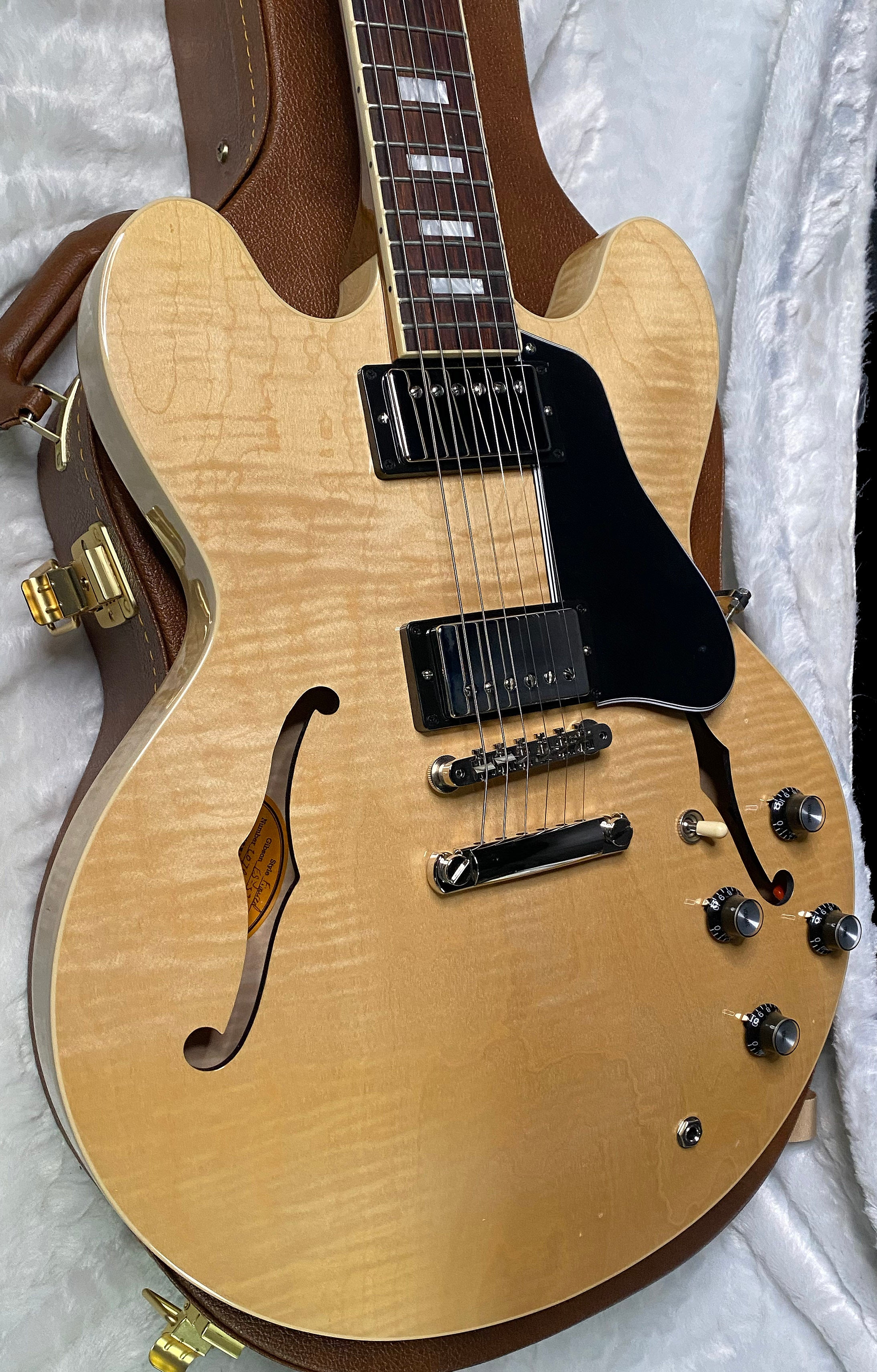 NEW ! Gibson ES-335 Block Inlay - Figured Natural - Authorized Dealer - Beautiful Maple - 8 lbs - G07274