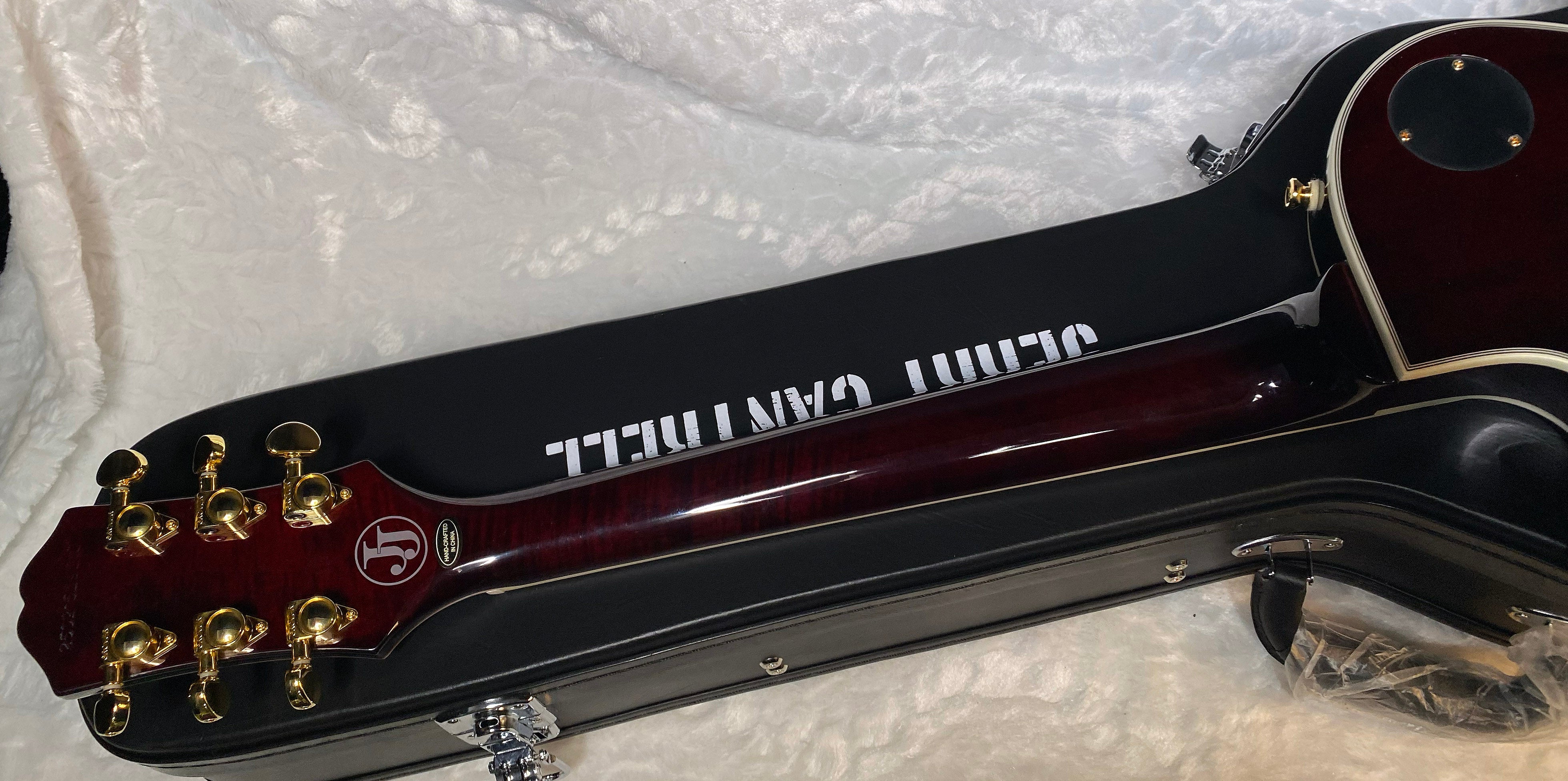 BRAND NEW ! Epiphone Jerry Cantrell "Wino" Les Paul Custom Electric Guitar - Wine Red - Only 8lbs - Authoried Dealer - G05165