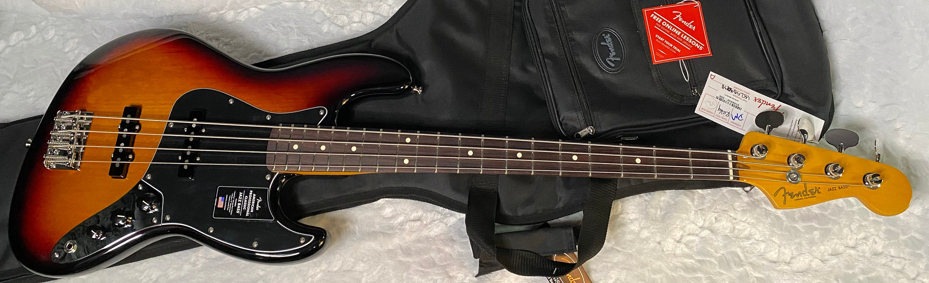 NEW ! Fender American Professional Classic Jazz Bass - 3-Color Sunburst - 8.9lbs - Authorized Dealer - In-Stock! G05761