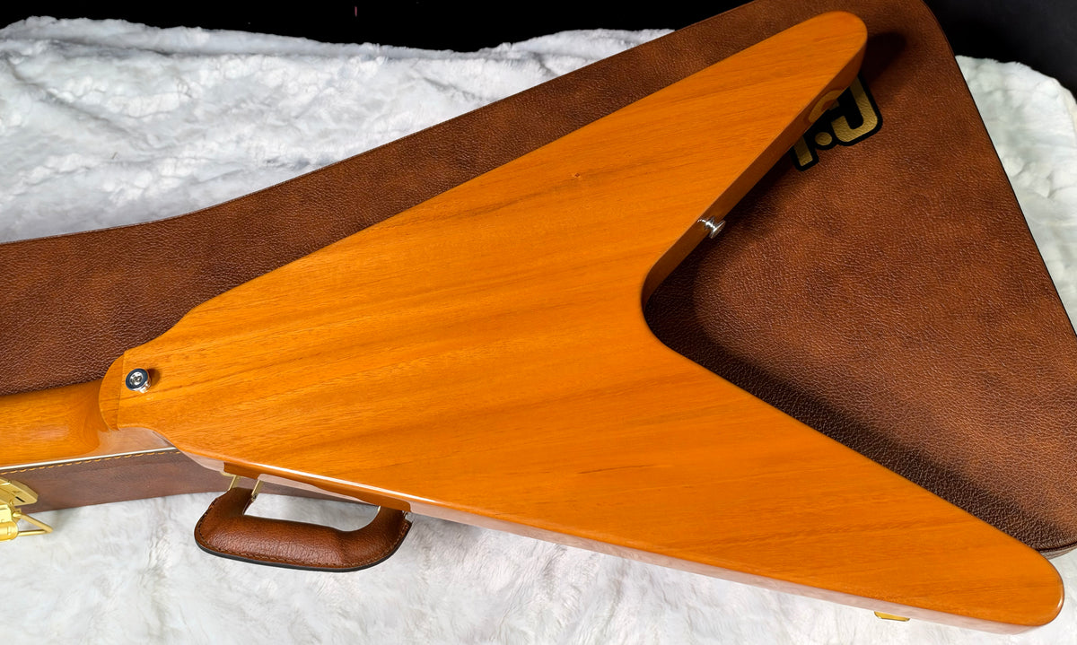 NEW! Gibson '70s Flying V - Antique Natural - Only 6.4 lbs - Original Case - Authorized Dealer - G07983