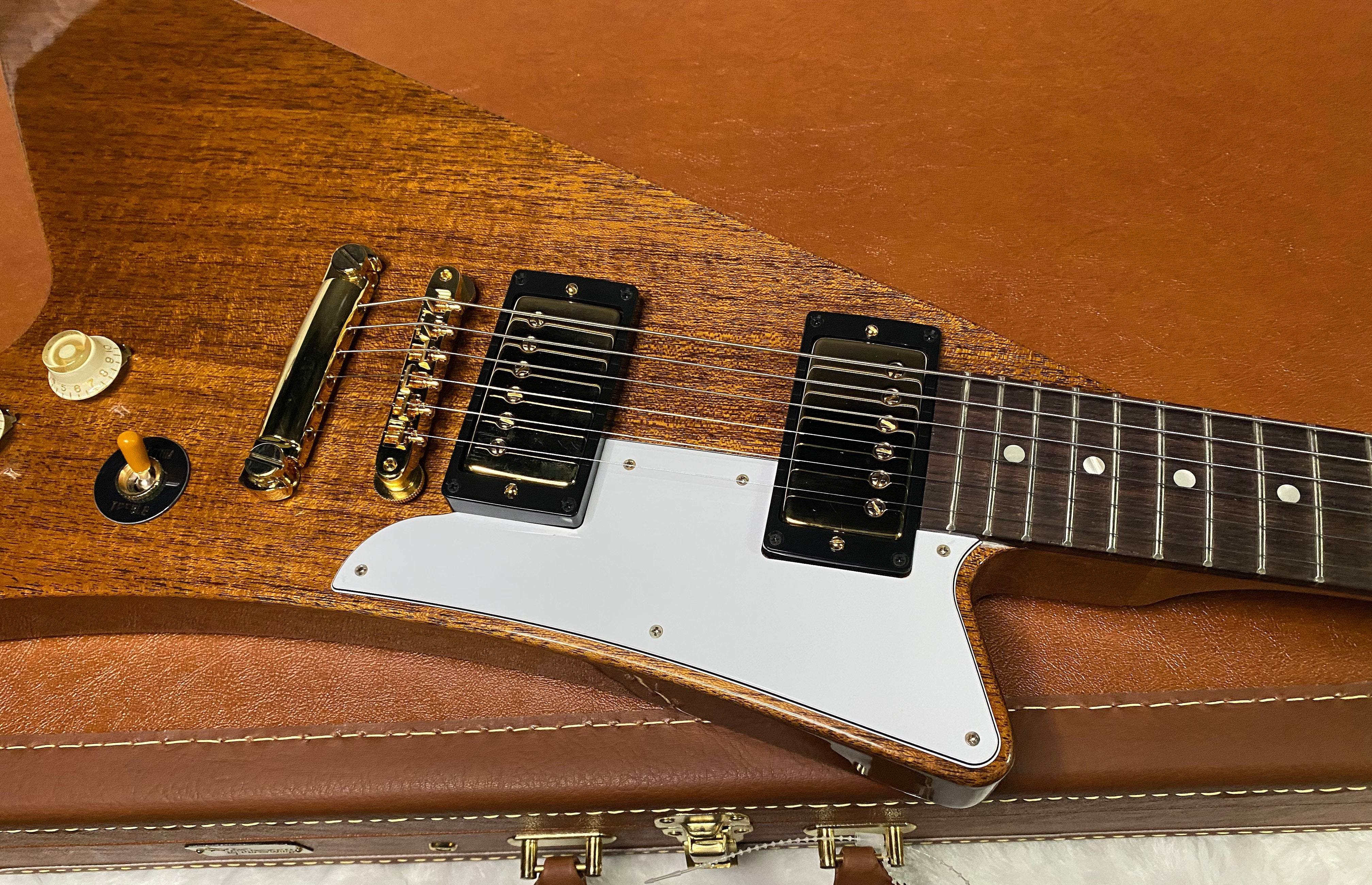 NEW! Gibson Custom 1957 Mahogany Moderne Reissue Electric Guitar - Antique Natural, VOS - 7.3lbs - G07318