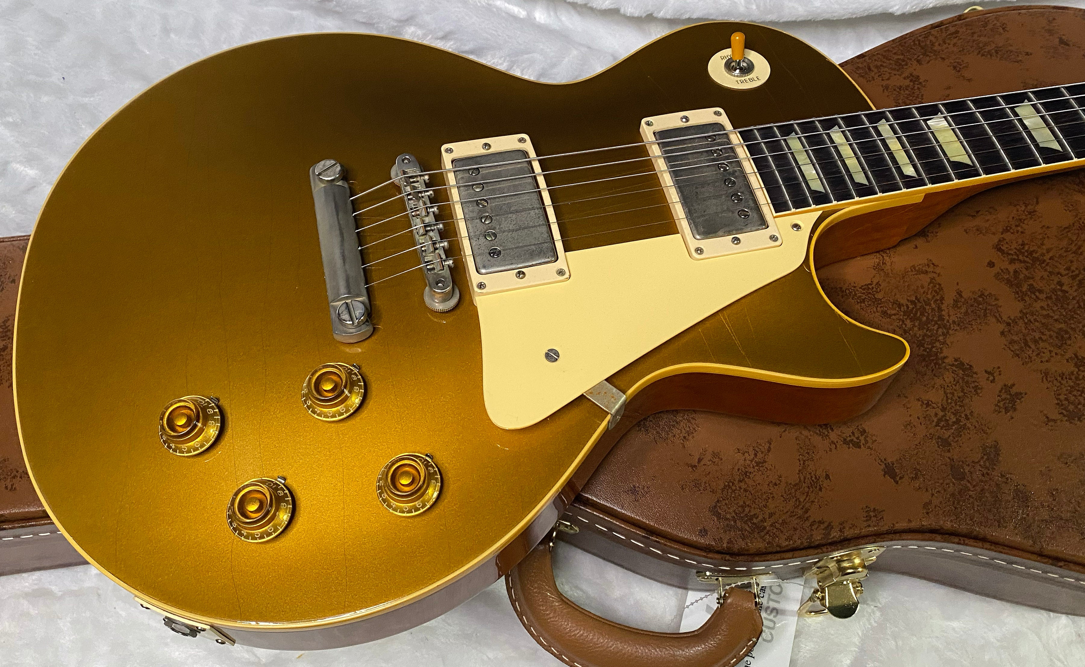 NEW! Gibson Custom Shop Murphy Lab '57 Les Paul Double Gold Goldtop Reissue Ultra Light Aged - Serial #7 6666 - Authorized Dealer - Only 8.3 lbs - G07281