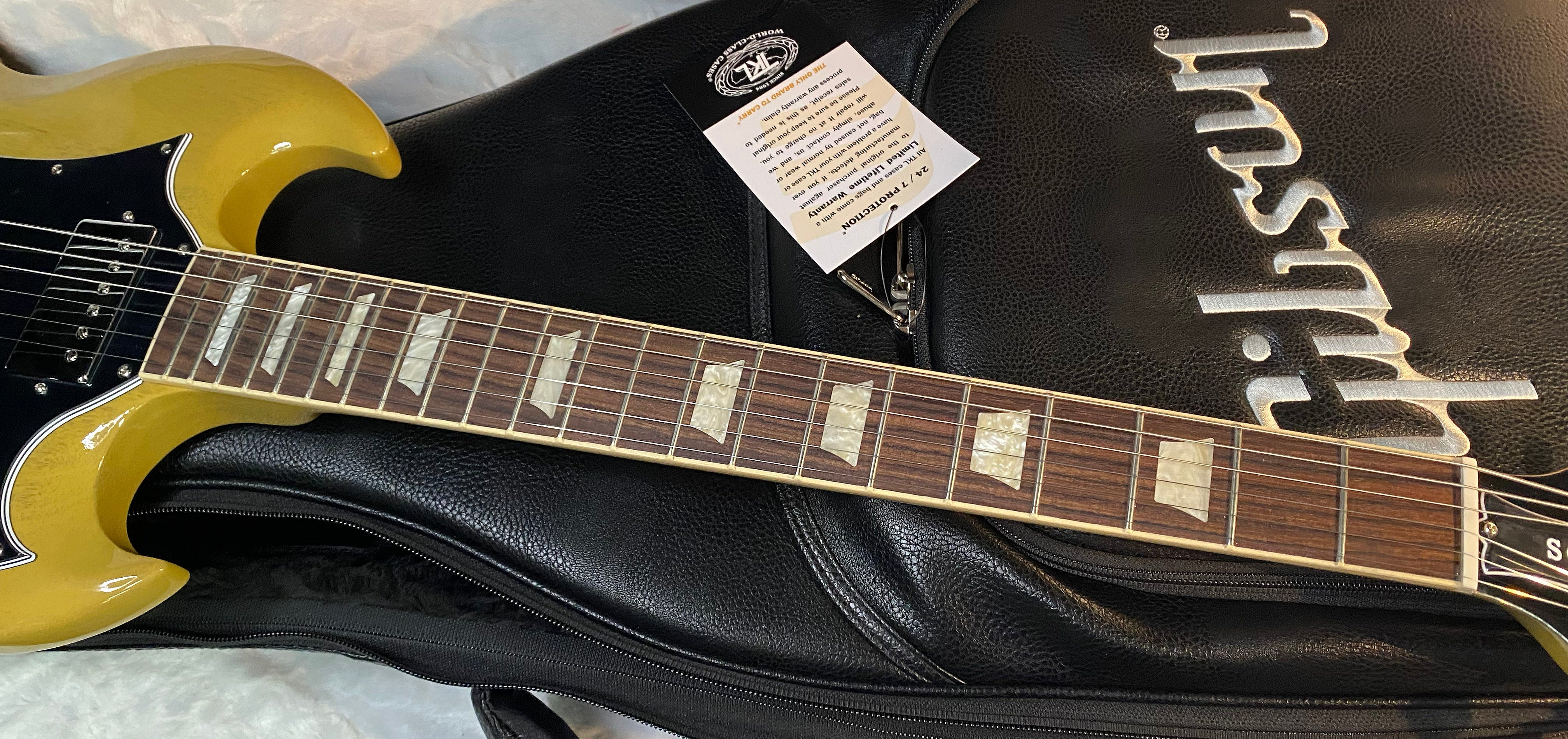NEW ! Gibson SG Standard TV Yellow Finish - Original Gibson Leather Gig Bag - Authorized Dealer - Only 6.5 lbs - G06739