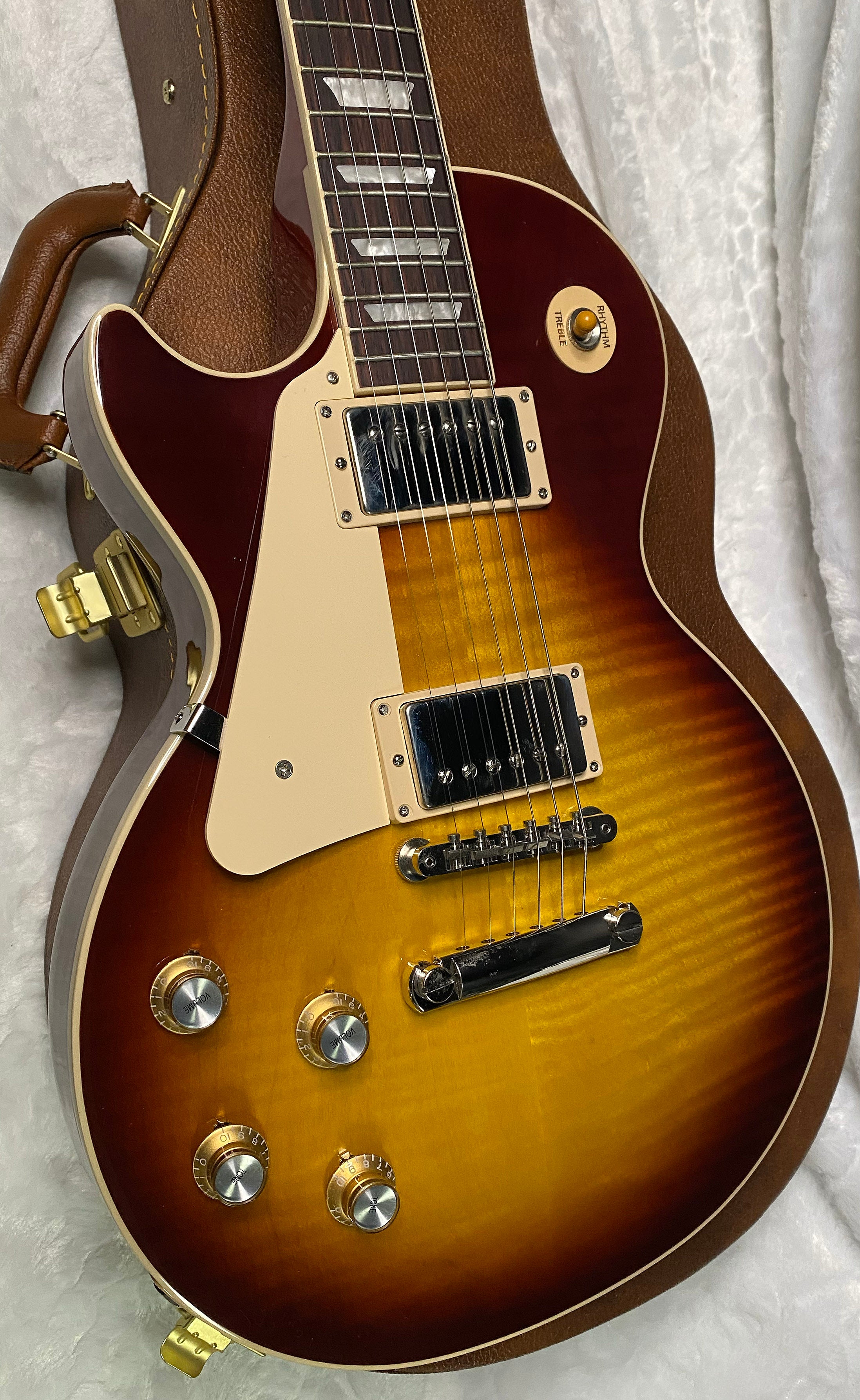 NEW! Gibson Les Paul 60's Standard Iced Tea - Left Handed - Authorized Dealer - Beautiful Flame Maple Top - 10.1 lbs - G07354