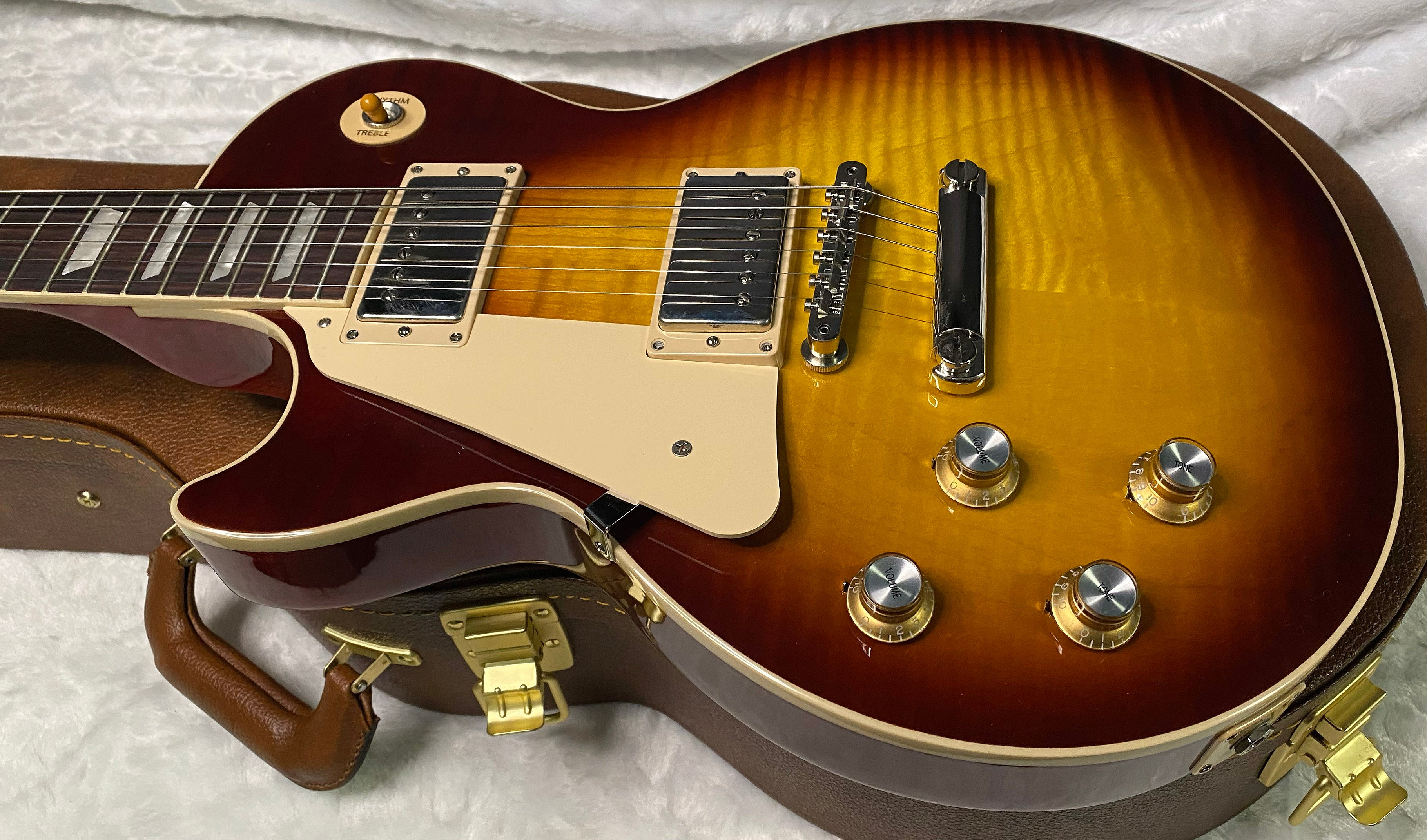 NEW! Gibson Les Paul 60's Standard Iced Tea - Left Handed - Authorized Dealer - Beautiful Flame Maple Top - 10.1 lbs - G07354