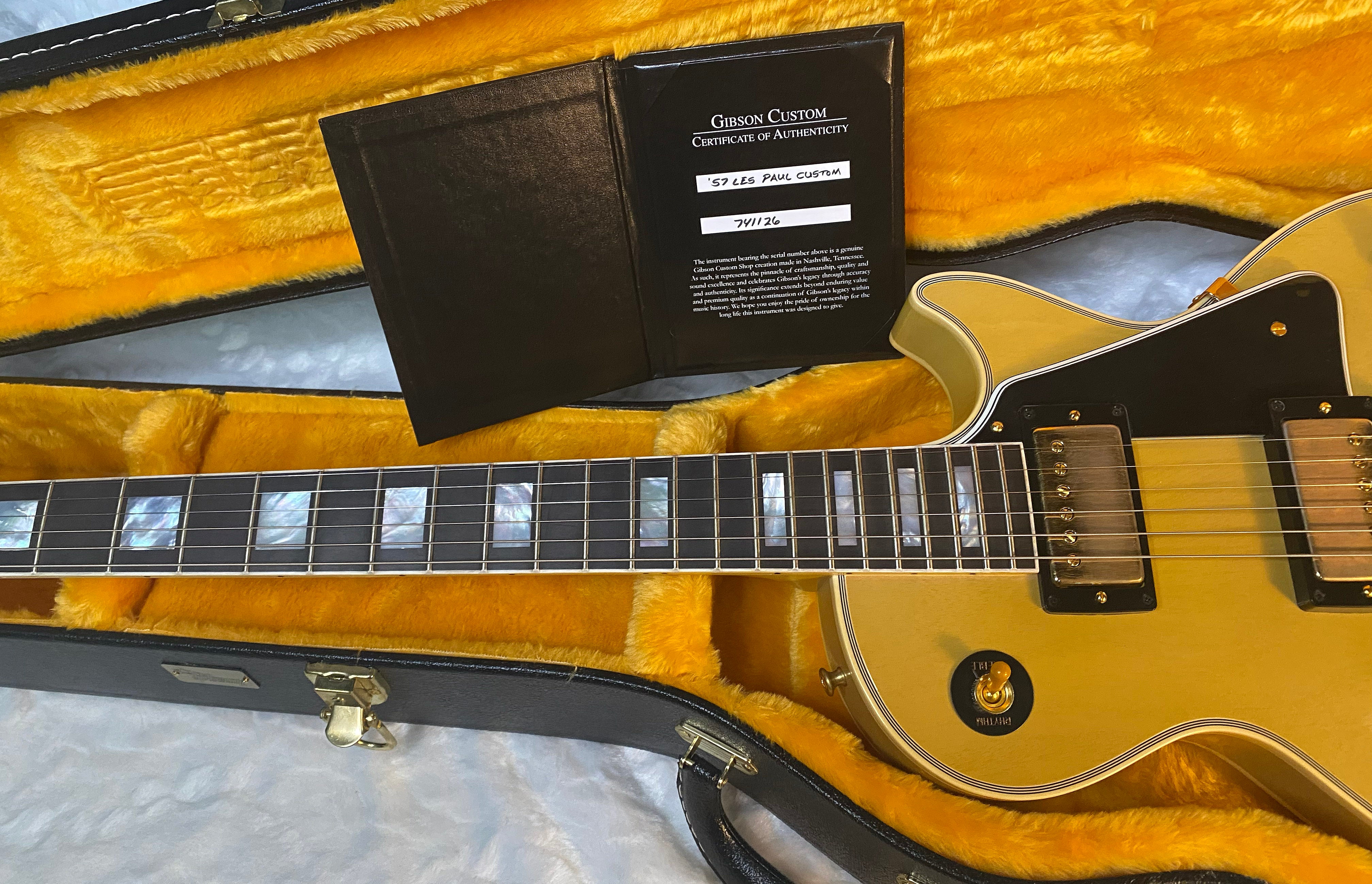NEW! Gibson Les Paul Custom 1957 Reissue VOS Made 2 Measure - Custom Shop - TV Yellow - Authorized Dealer - G03724